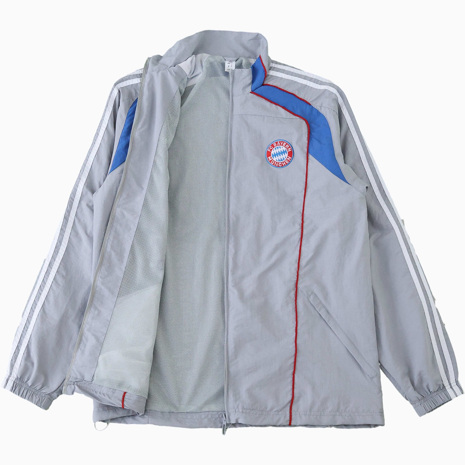 foot-Bayern Munich 25-26 Grey Throwback Windbreaker Jacket - Grey