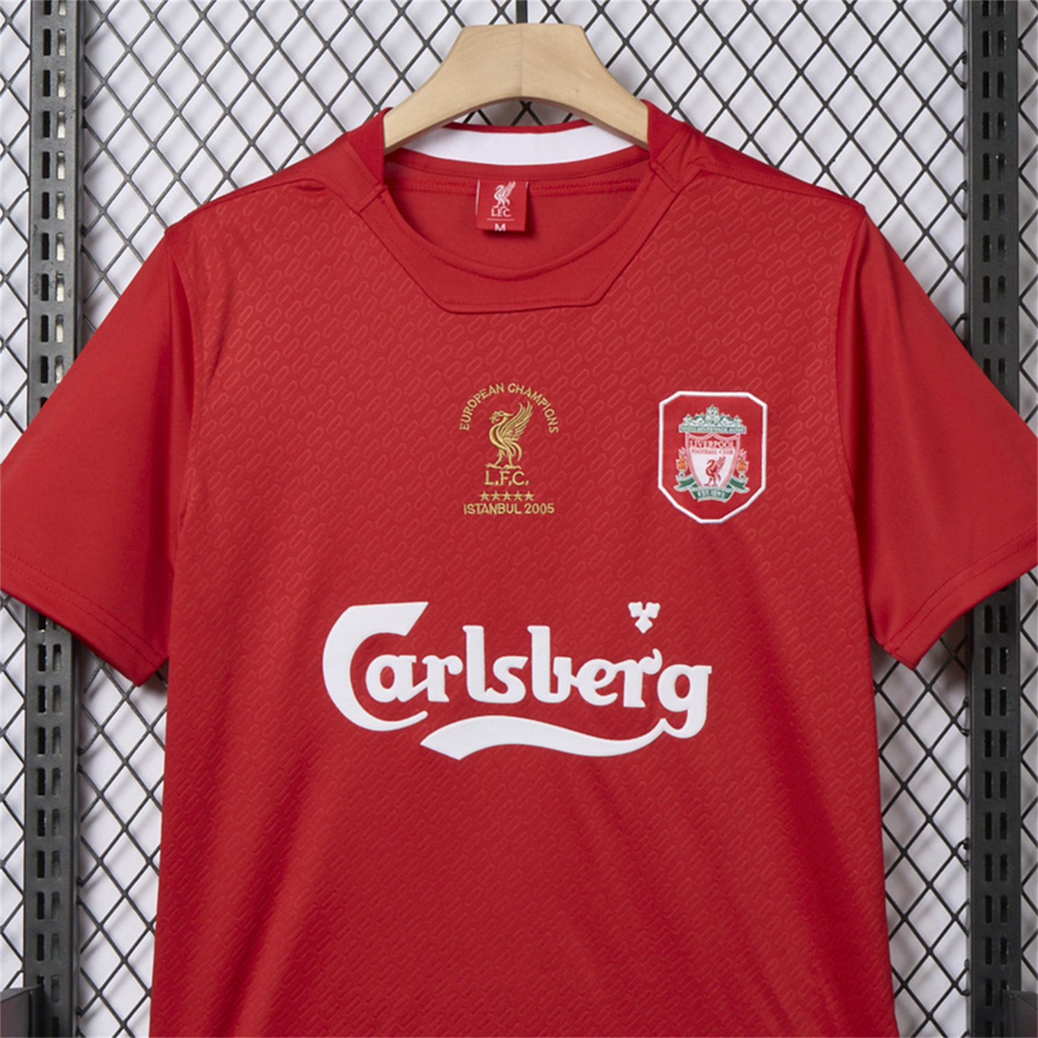 foot-Liver.pool 25-26 Istanbul 2005 Anniversary Red Jersey - Fans Version