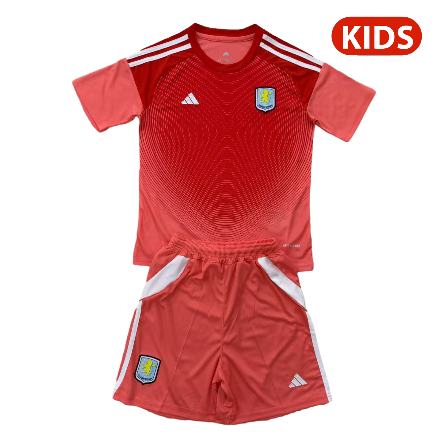 foot-Aston Villa 25-26 Red Goalkeeper Kids Kit