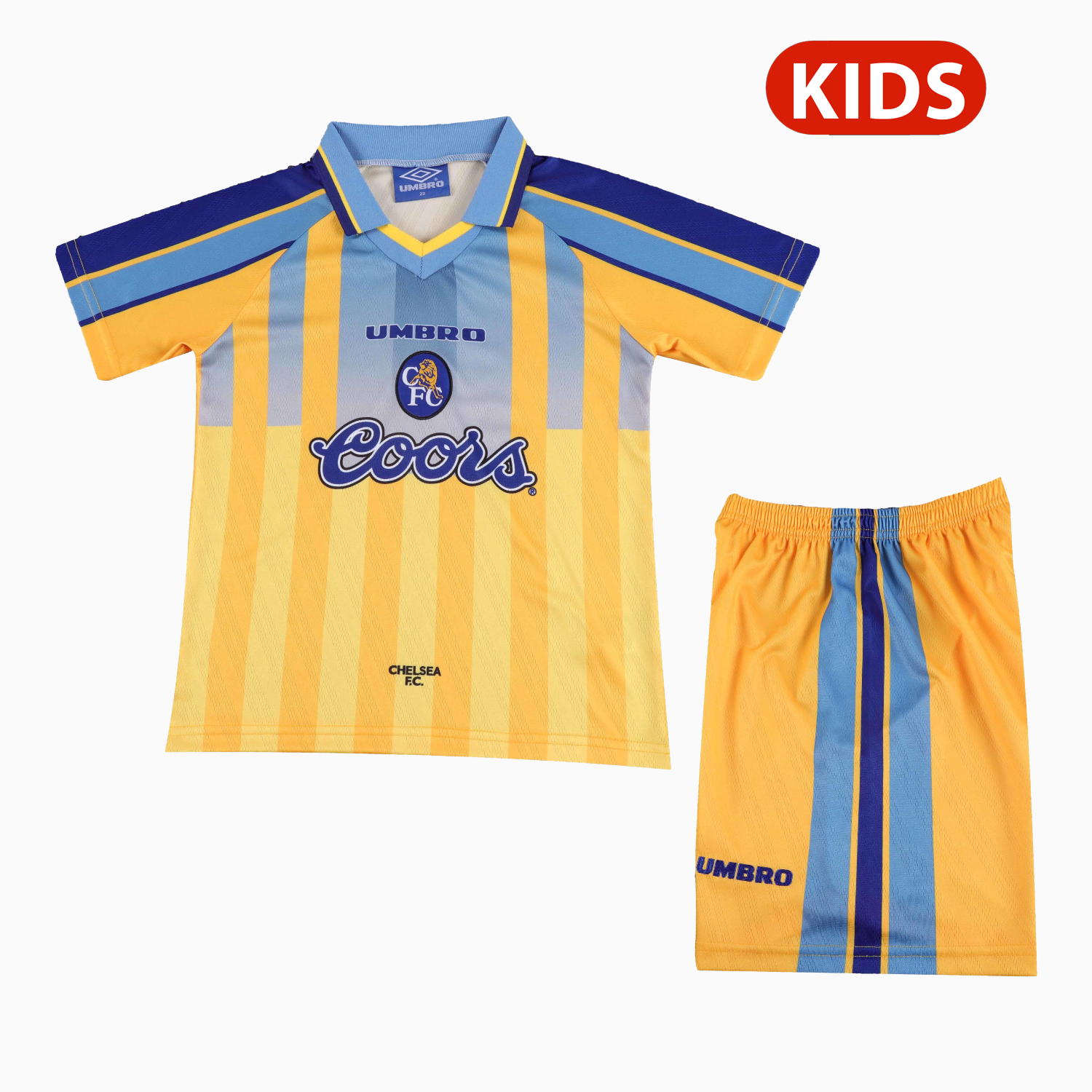 Unitedfootballkit.com | Retro C.H.E.L.S.E.A 1995-97 Away Kids Kit -Customize Name, Number and Patch | Worldwide Shipping