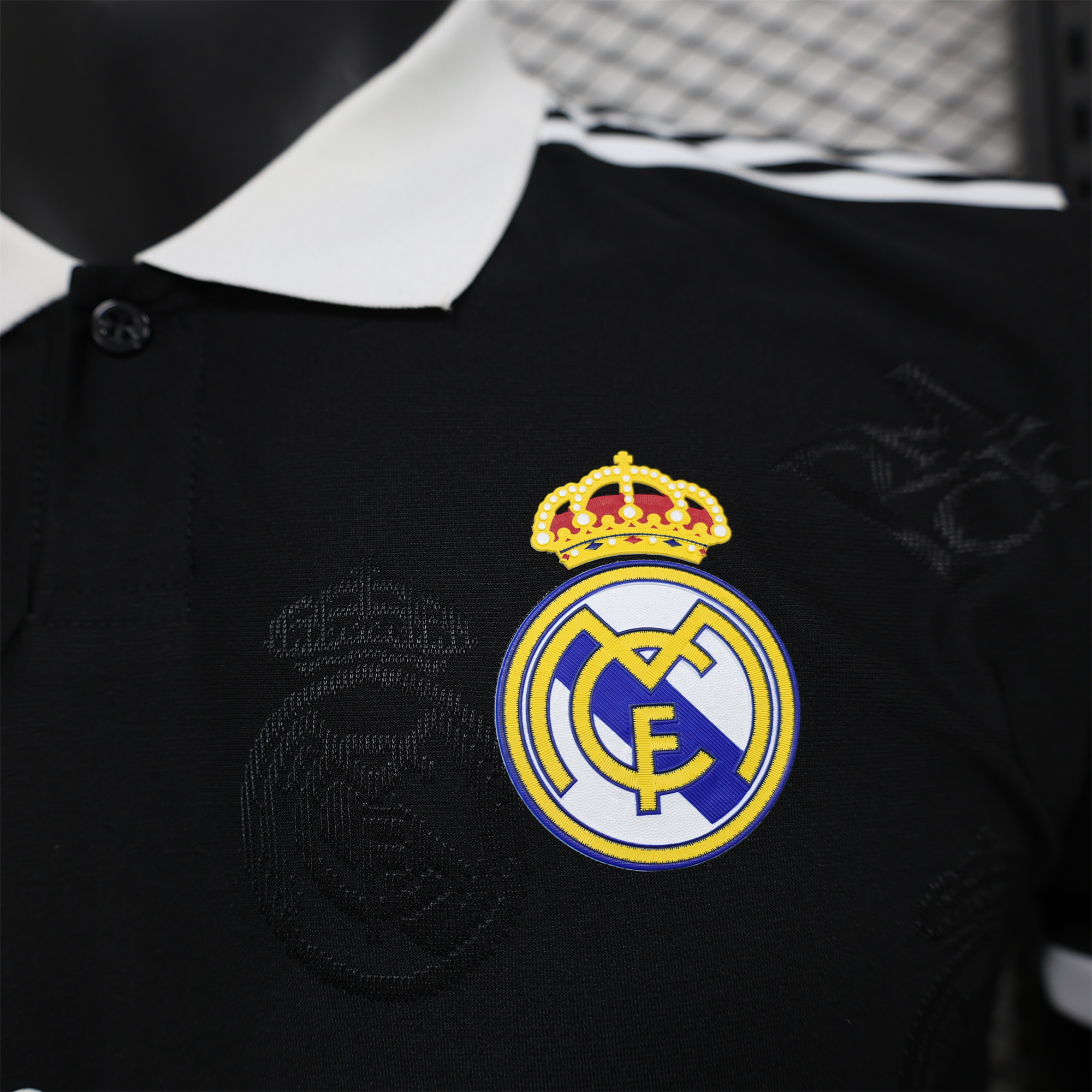 JerseysGala.com | Real Madrid 24-25 Black LOGO Special Edition Jersey - Player Version -Customize Name, Number and Patch | Worldwide Shipping