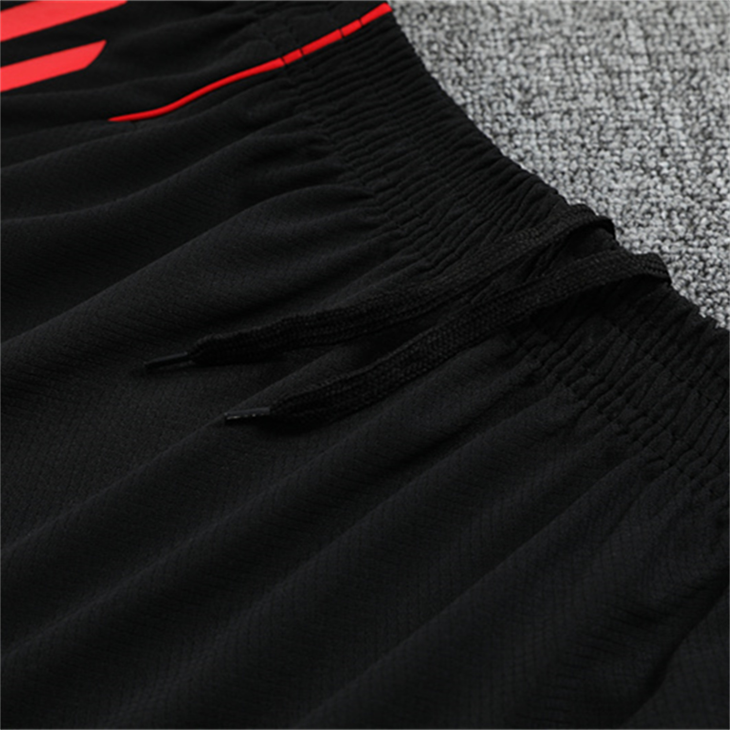 foot-Manchester United 25-26 Short-Sleeve Training Set - Red Top & Black Shorts