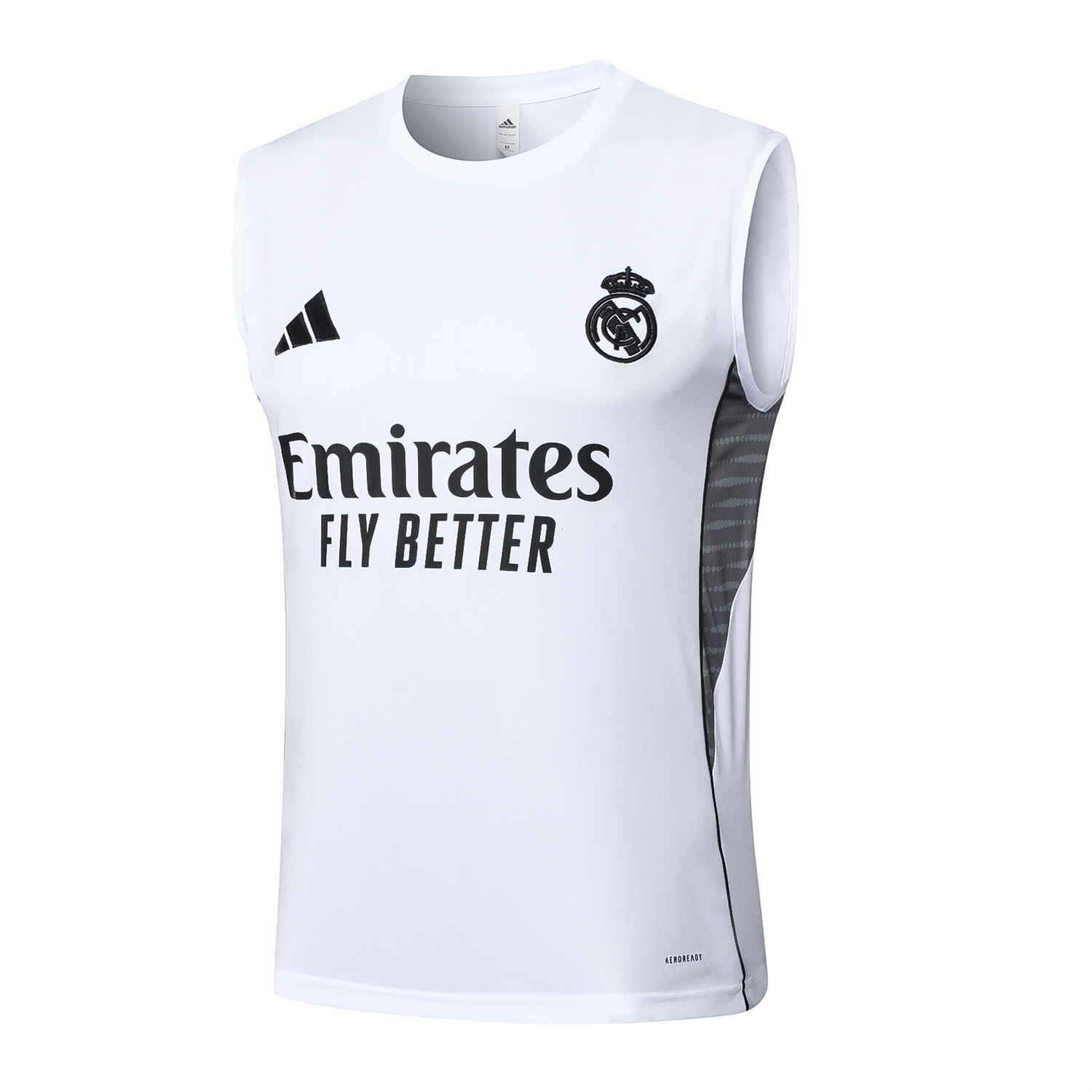 foot-Real Madrid 25-26 Vest Training Set - White Vest and Black Shorts