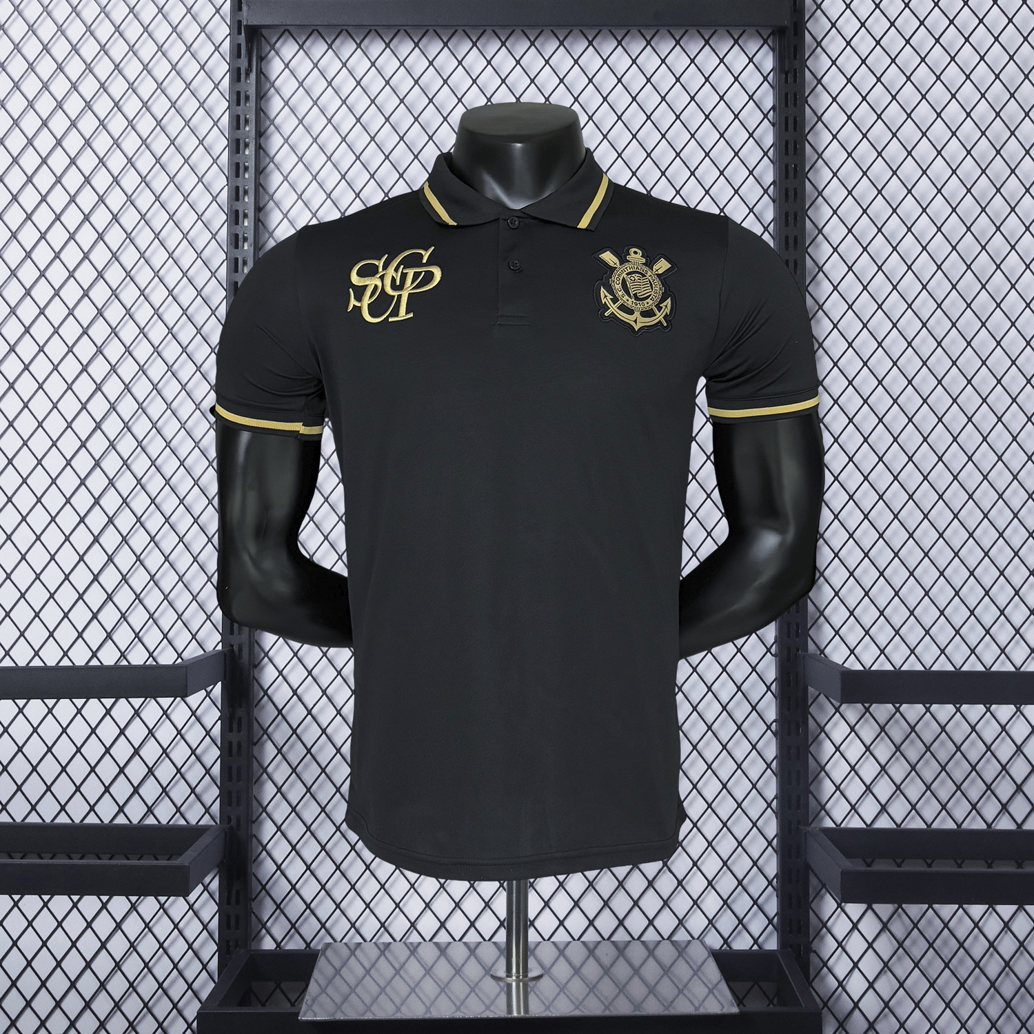 foot-Corinthians 25-26 Black Gold Special Jersey - Player Version