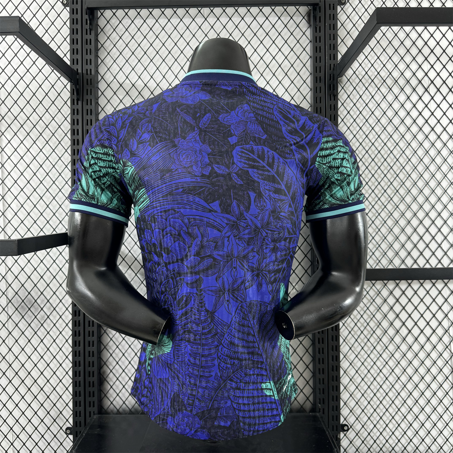 foot-Brazil 25-26 Blue Flowers and Leaves Jersey - Player Version