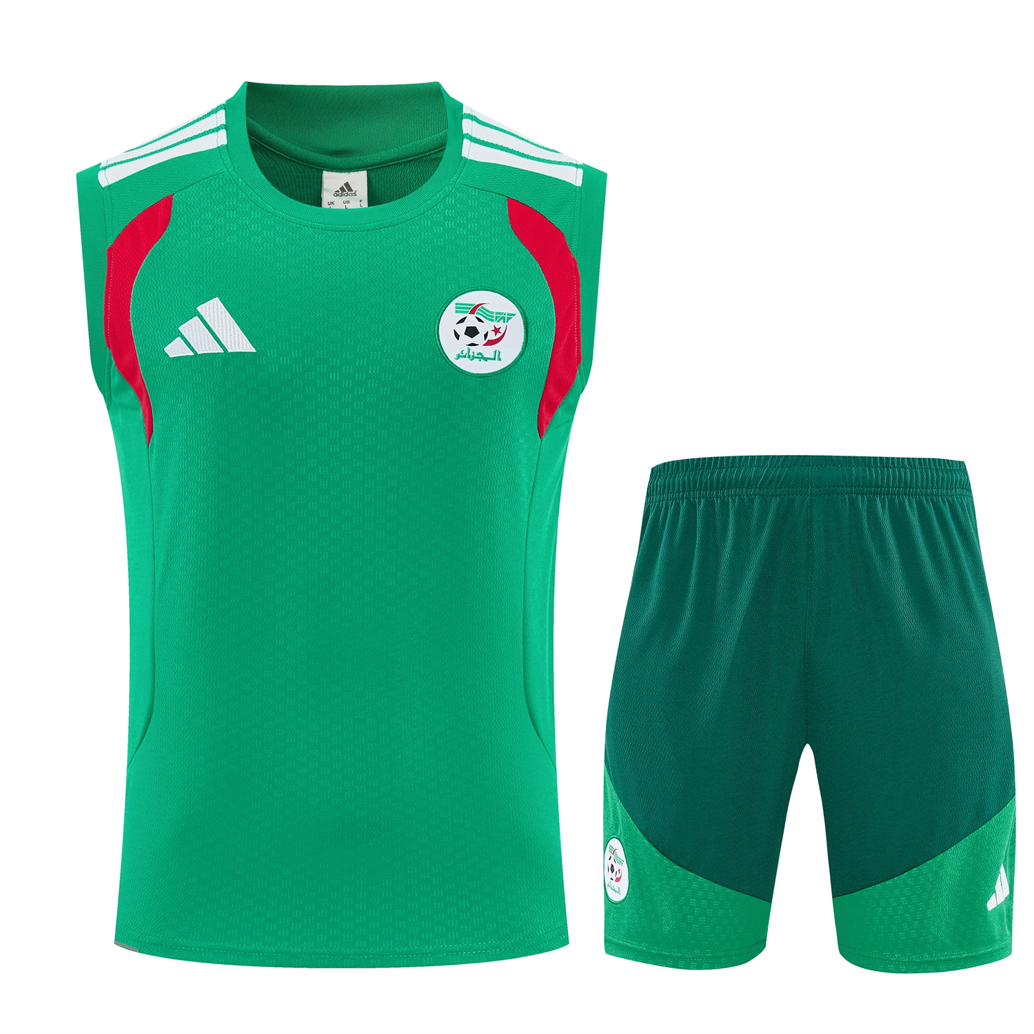 SIUjerseys-Algeria 2026 Vest Training Set - Green Vest and Shorts