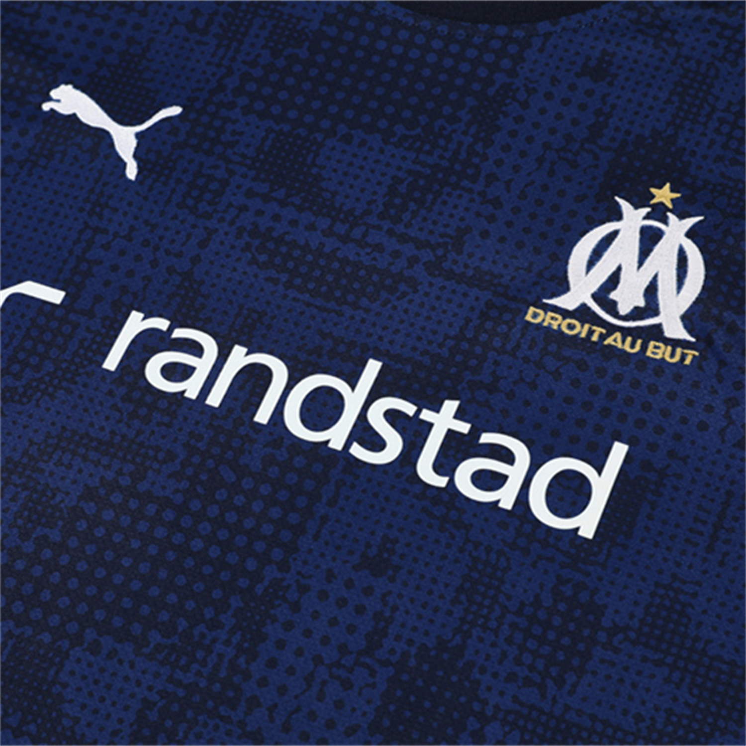 foot-Marseille 25-26 Kids Short-Sleeve Training Set - Royal Blue Top & Royal Blue Shorts