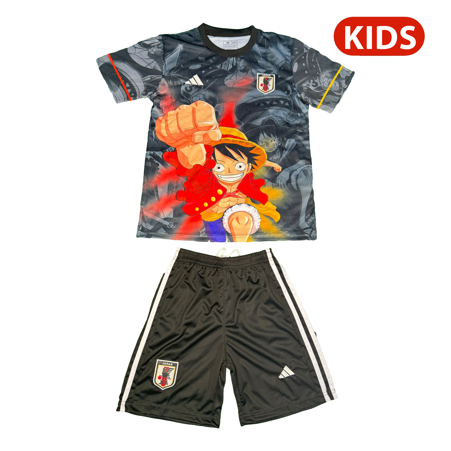 foot-Japan 25-26 Red Luffy Fist Black Special Kids Kit