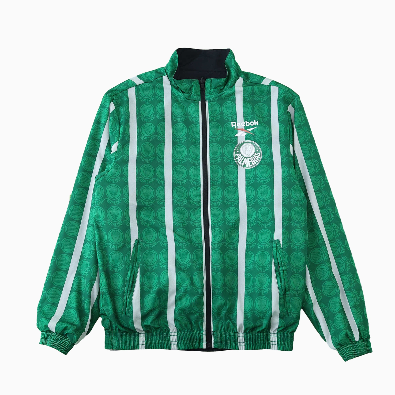 foot-Palmeiras 25-26 Double Sided Reversible Windbreaker - Black & Green