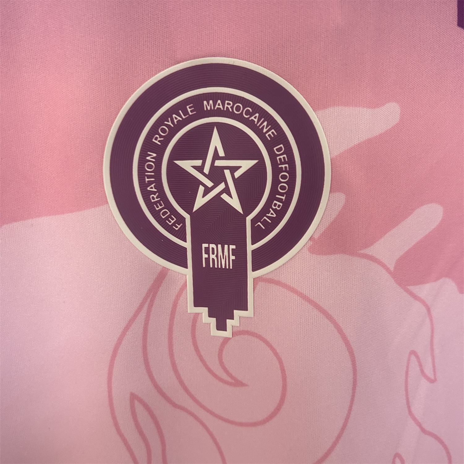 foot-Morocco 25-26 Purple Pattern Pink Training Jersey - Fans Version