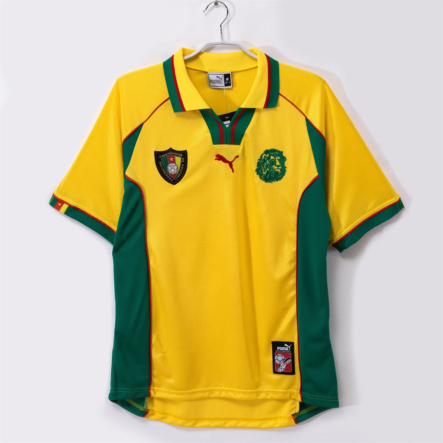 foot-Retro Cameroon 1998-99 Away Yellow Jersey
