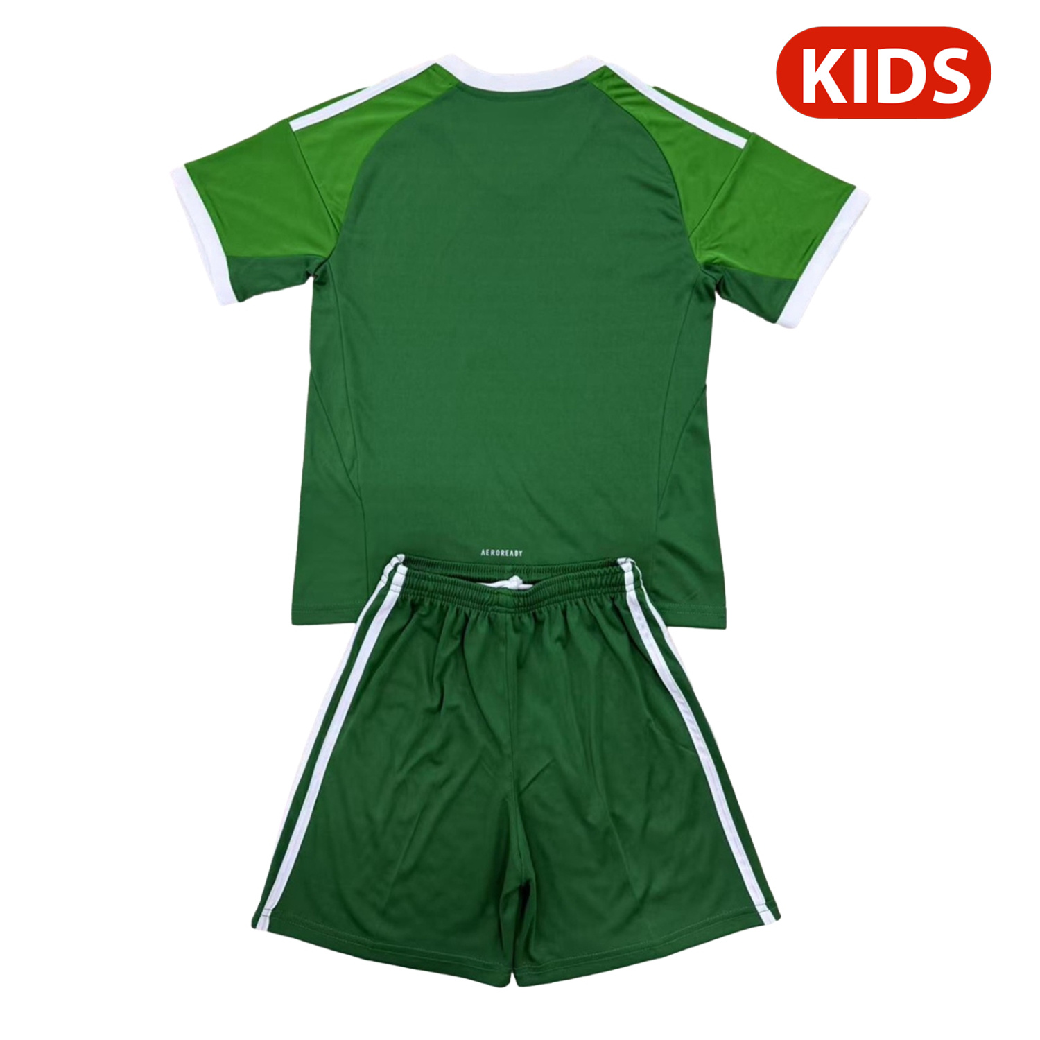 foot-Mexico 2025 Throwback Trefoil Green Goalkeeper Kids Kit