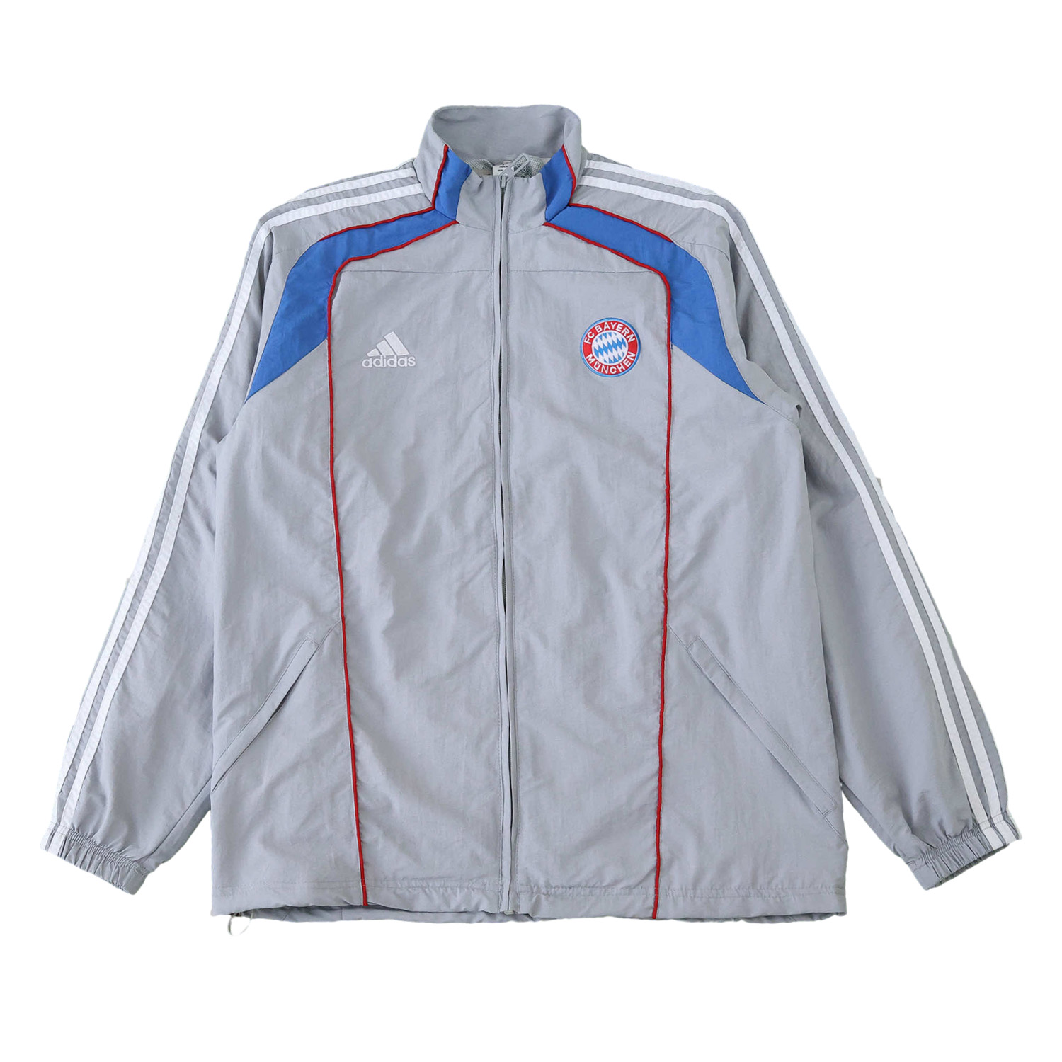 foot-Bayern Munich 25-26 Grey Throwback Windbreaker Jacket - Grey