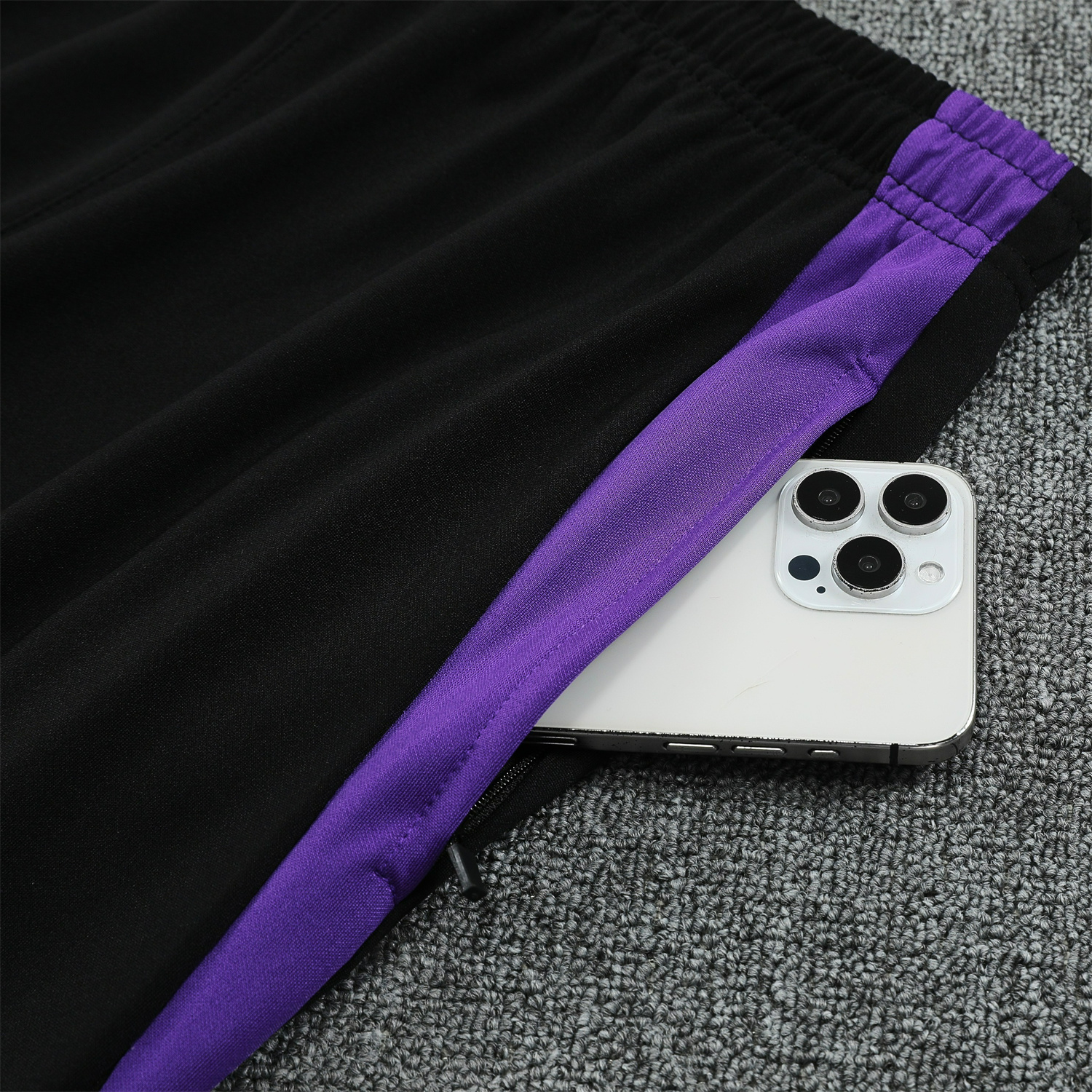 foot-Germany 25-26 POLO Short-Sleeve Training Set - White Top Black Pants