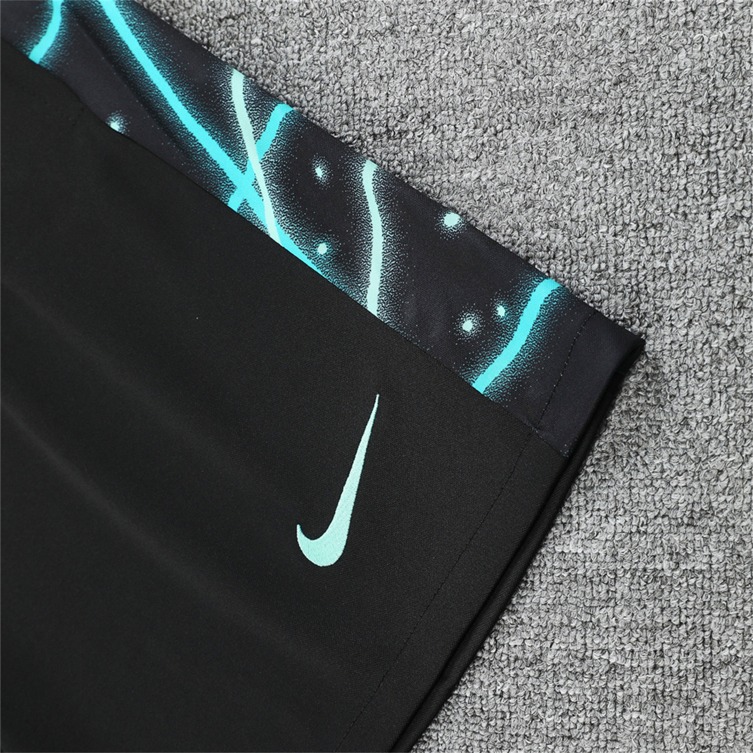 foot-Inter Milan 25-26 Vest Training Set - Blue Fluorescent Rays Black Vest & Black Shorts