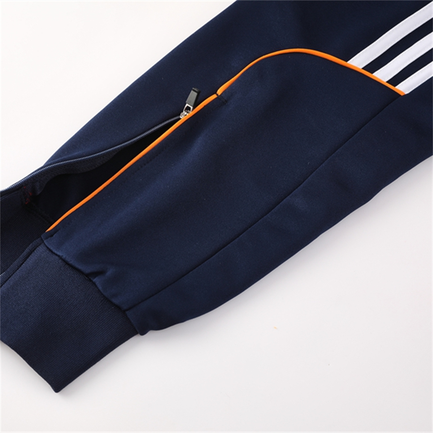 foot-Real Madrid 25-26 Jacket Training Tracksuit - Royal Blue Jackets & Pants with Orange Lines