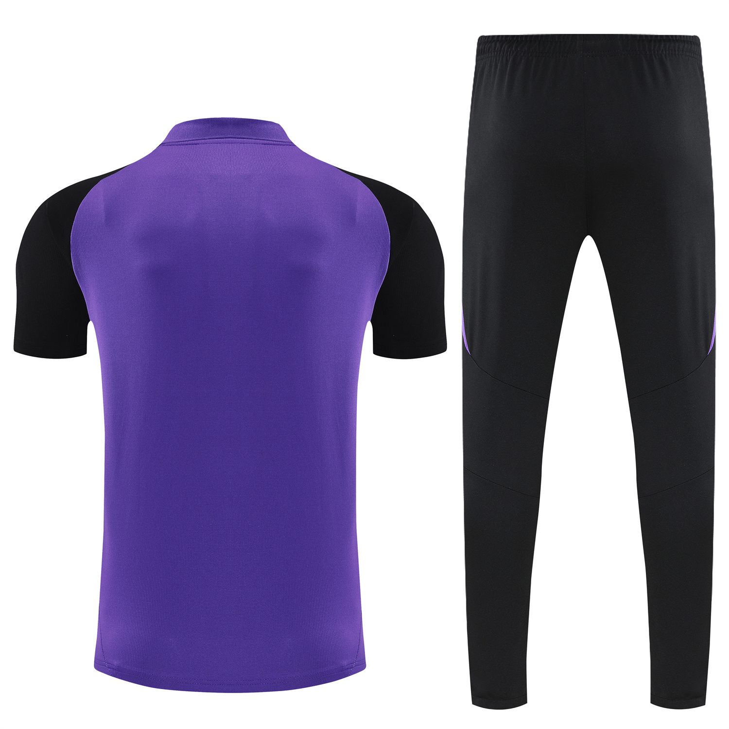 foot-Germany 25-26 POLO Short-Sleeve Training Set - Purple Top Black Pants