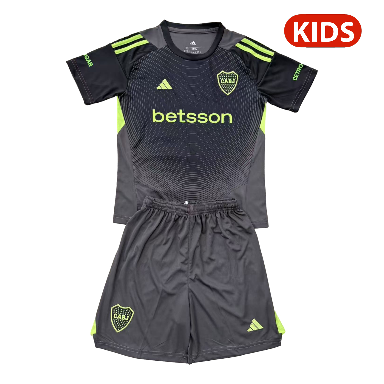 foot-Boca Juniors 25-26 Black Goalkeeper Kids Kit