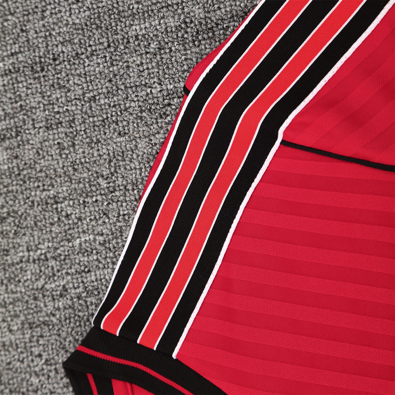 foot-Flamengo 25-26 Short-Sleeve Training Set - Red Top & Black Shorts