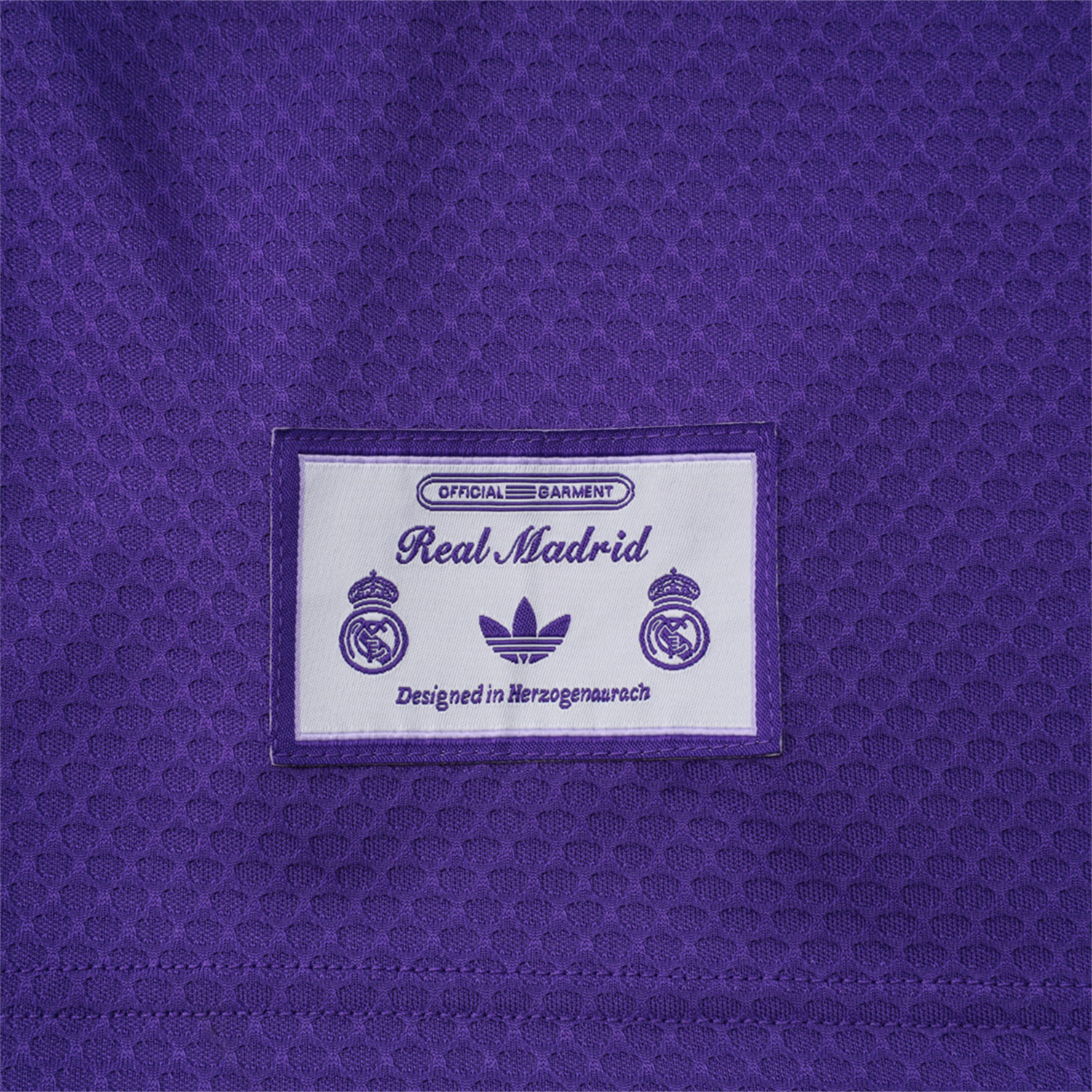 foot-Real Madrid 25-26 Throwback Trefoil Short-Sleeve Training Set - Purple