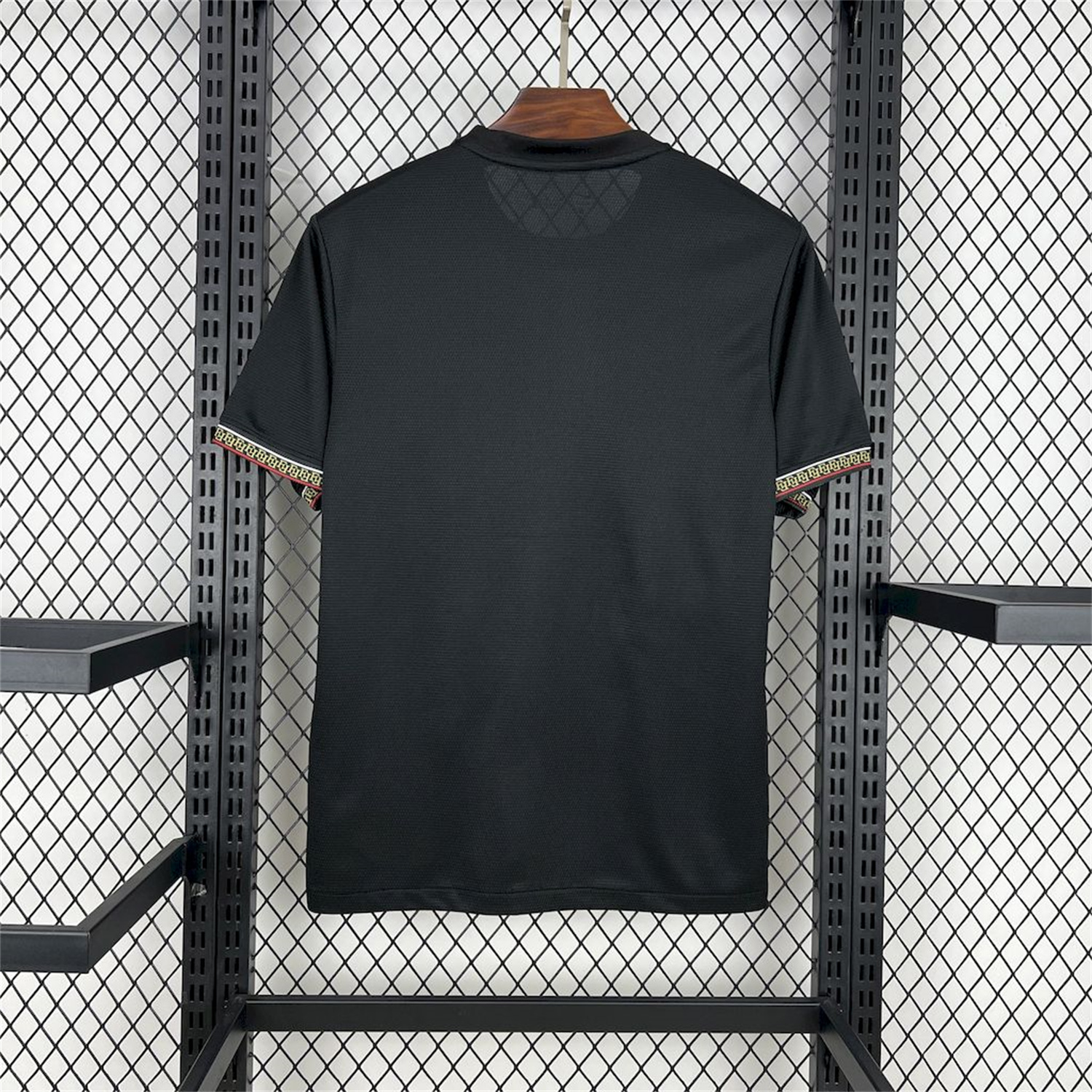 foot-Paris Saint-Germain PSG 25-26 Red White Stripes Black Jersey - Fans Version