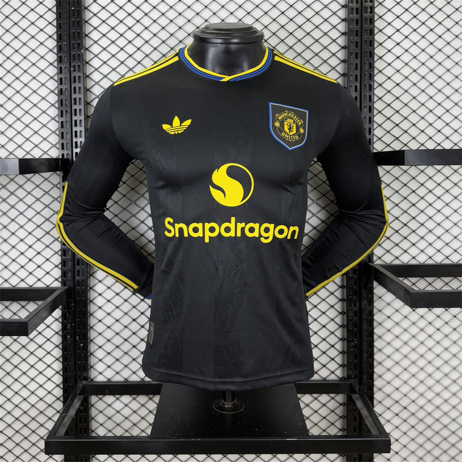 foot-Manchester United 25-26 Third Black Long Sleeves Jersey - Player Version