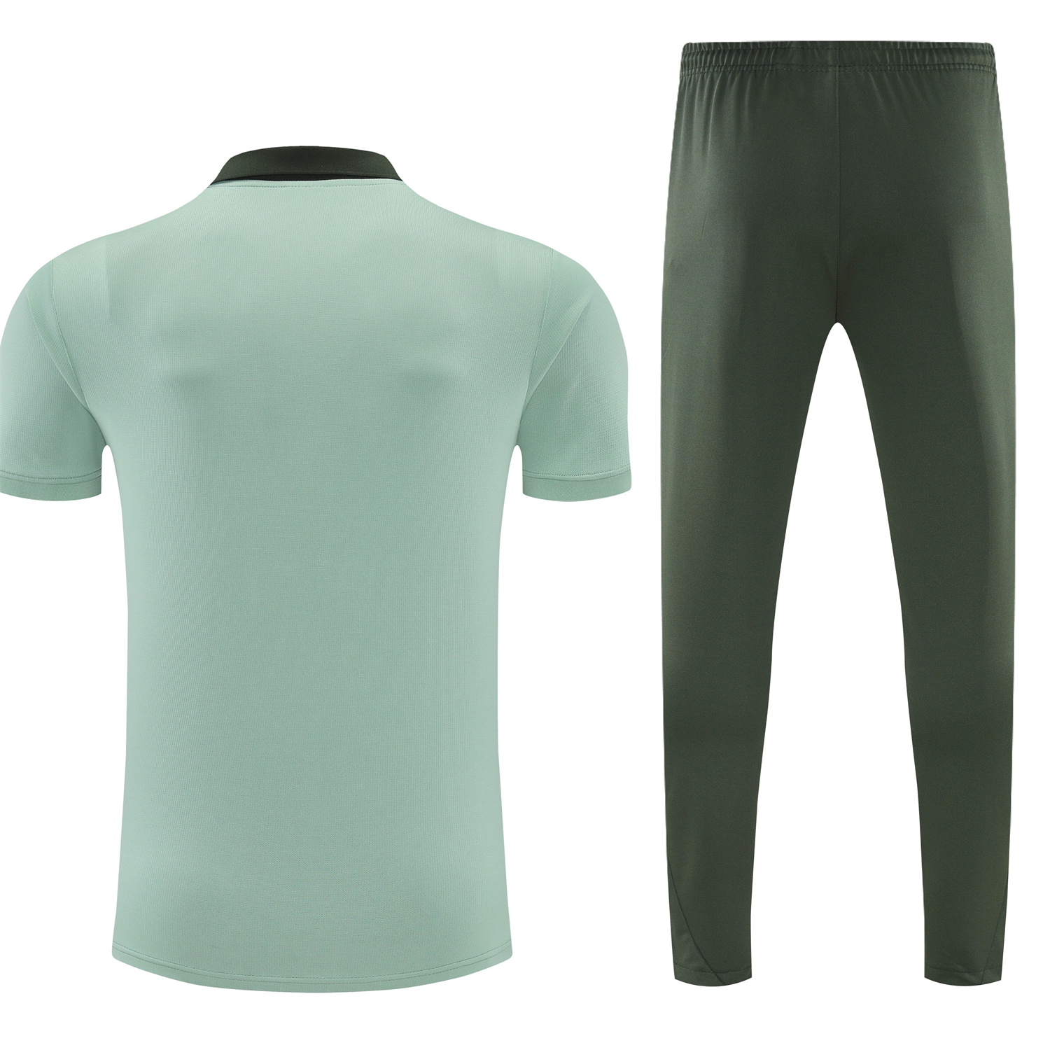 Unitedfootballkit.com | C.H.E.L.S.E.A 25-26 POLO Short-Sleeve Training Set - Light Green Top and Dark Green Pants -Customize Name, Number and Patch | Worldwide Shipping