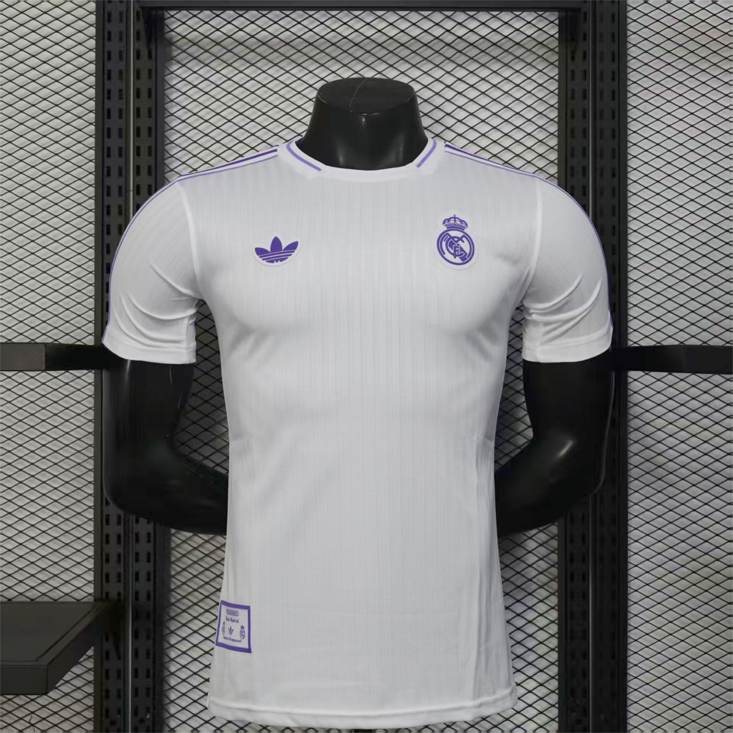 foot-Real Madrid 25-26 Purple Logo White Jersey - Player Version