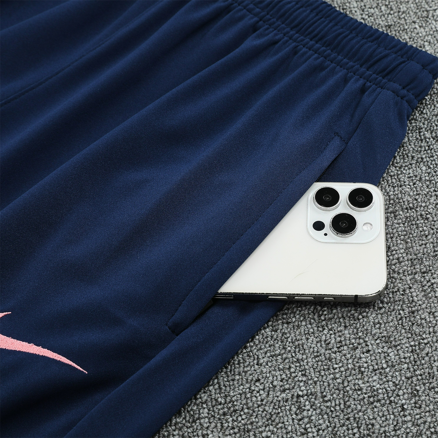 foot-Atletico Madrid 25-26 POLO Short-Sleeve Training Set - Blue Top & Deep Blue Pants