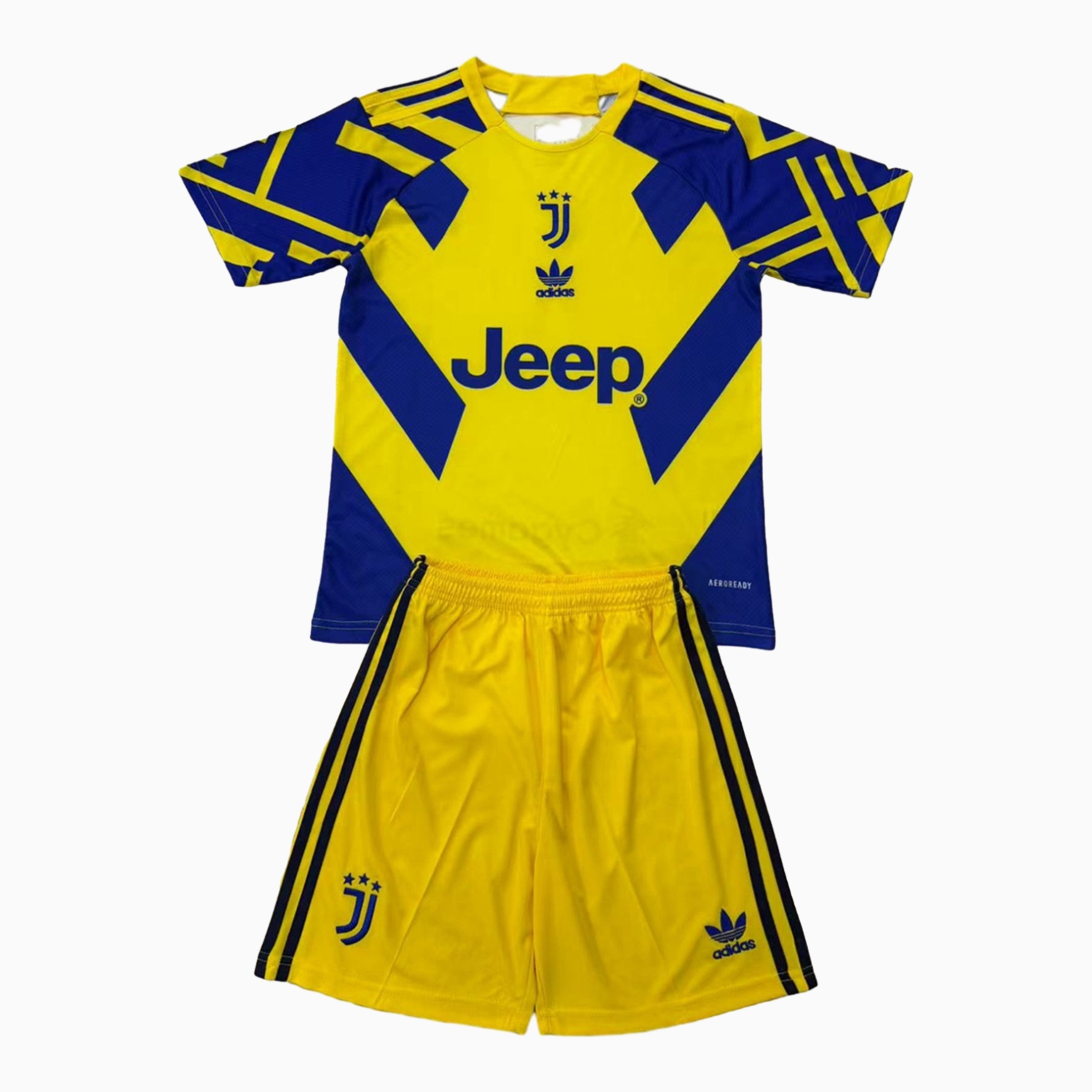 foot-Juventus 24-25 Yellow Retro Style Kids Kit