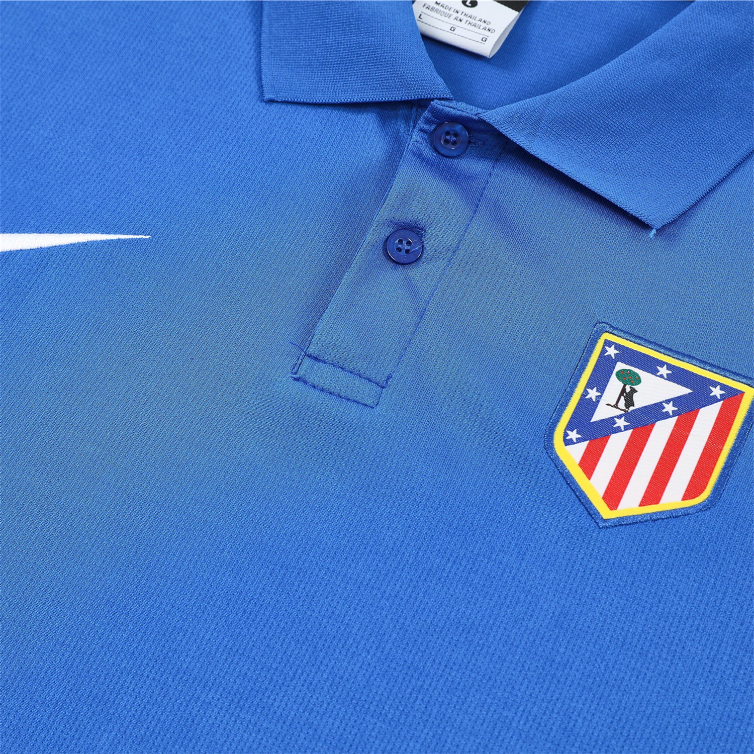 Unitedfootballkit.com | Atletico Madrid 25-26 POLO Short-Sleeve Training Set - Ocean Blue Top & Deep Blue Pants -Customize Name, Number and Patch | Worldwide Shipping