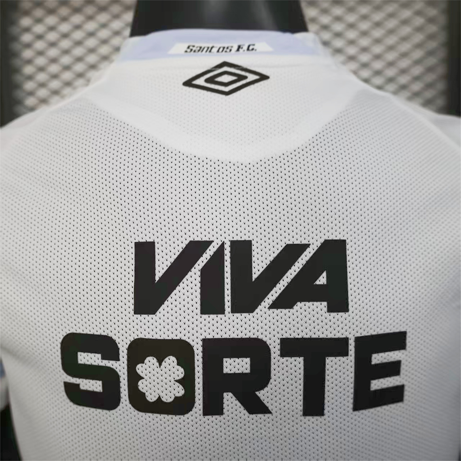 foot-Santos 2025-26 Home White Jersey With Sponsors - Player Version