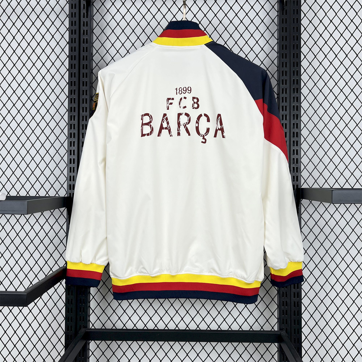 foot-Retro Barcelona 1994-95 Player Windbreaker - White