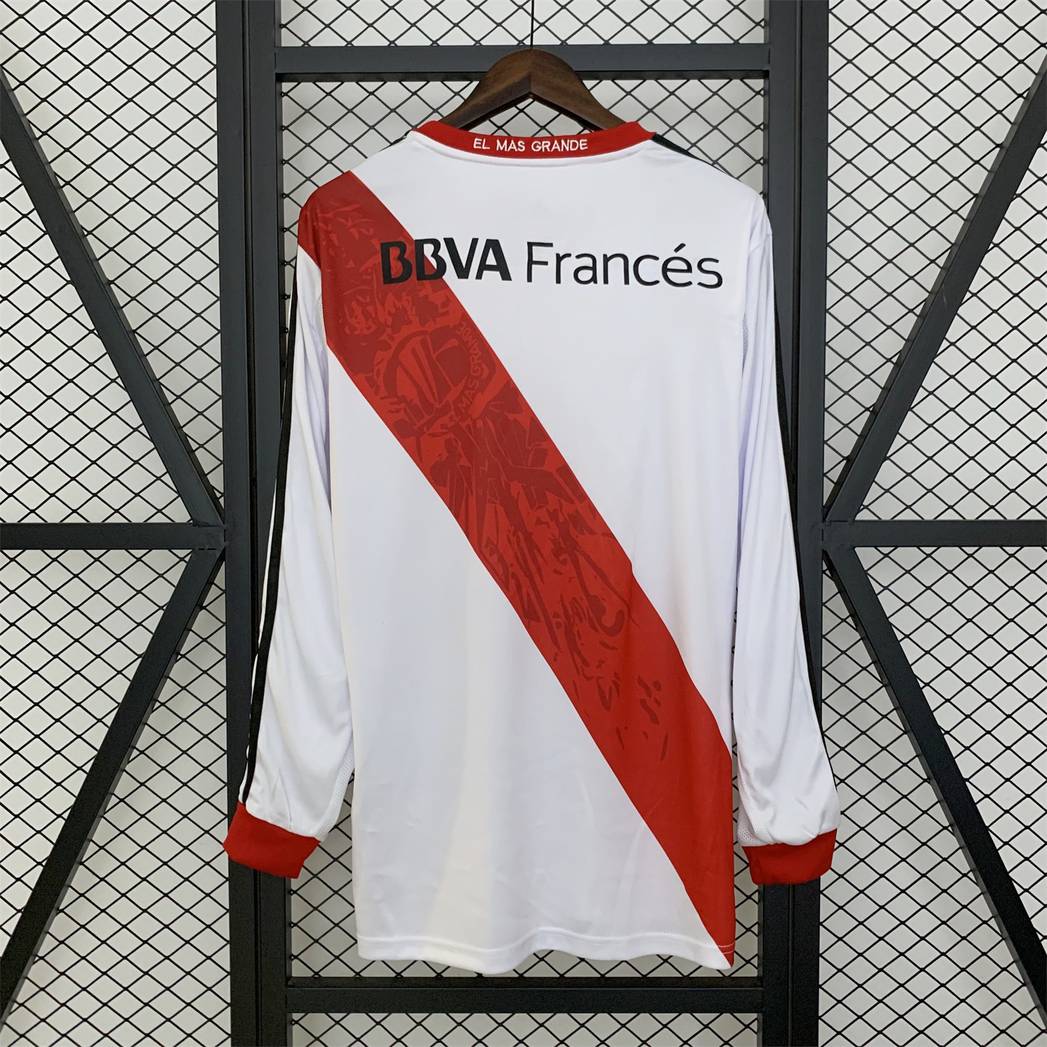 foot-Retro River Plate 2013-14 Home Long Sleeves Jersey