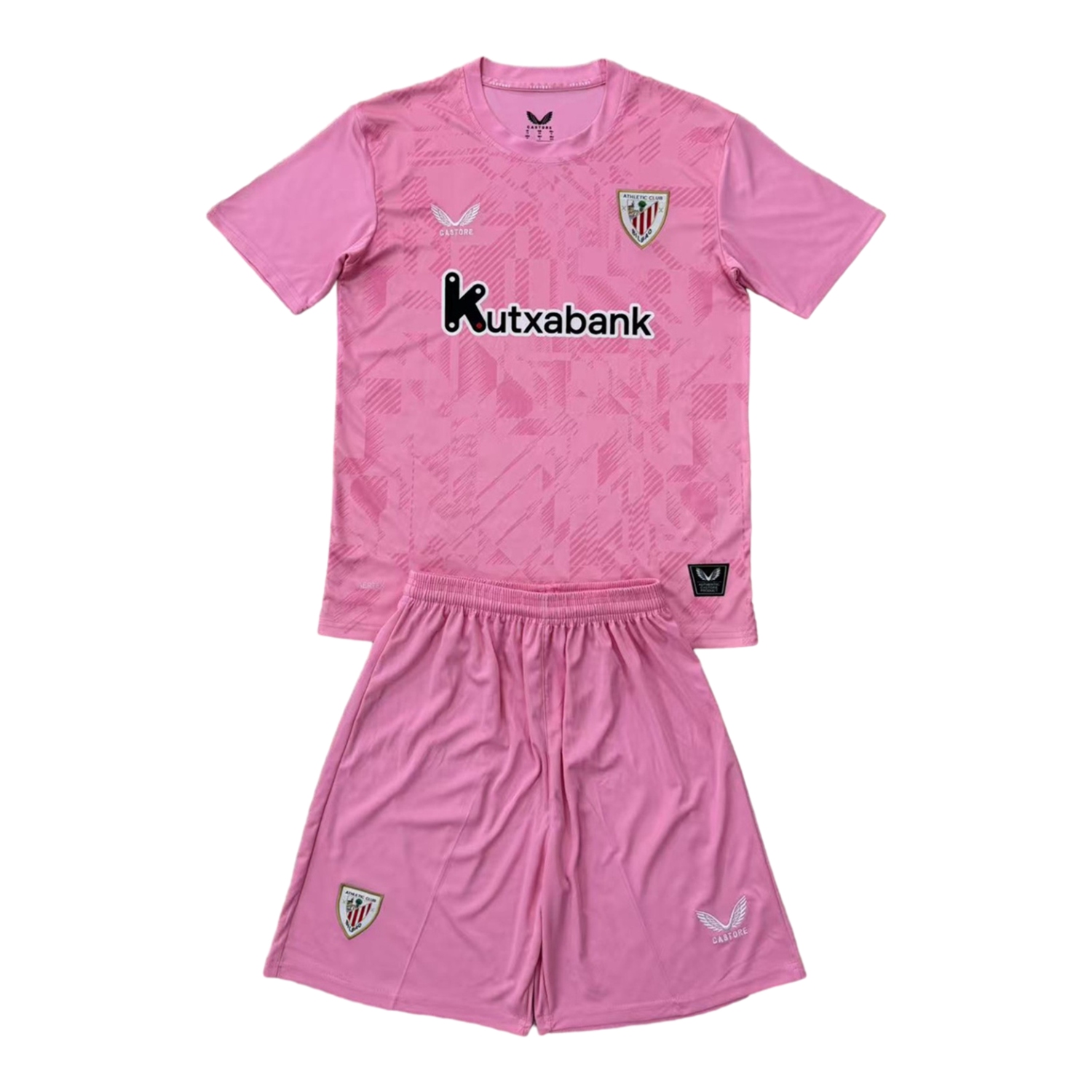 foot-Athletic Bilbao 25-26 Pink Goalkeeper Men's Adult Jersey Set - Fans Version