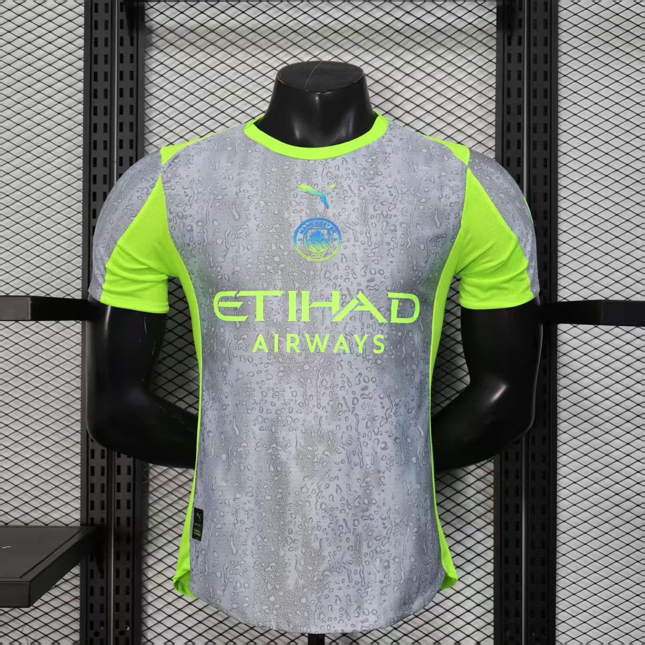 foot-Manchester City 25-26 Third Grey Green Jersey - Player Version