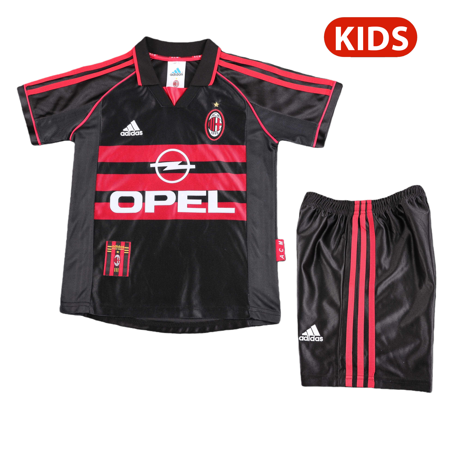 Unitedfootballkit.com | Retro AC Milan 1998-99 Third Kids Kit -Customize Name, Number and Patch | Worldwide Shipping