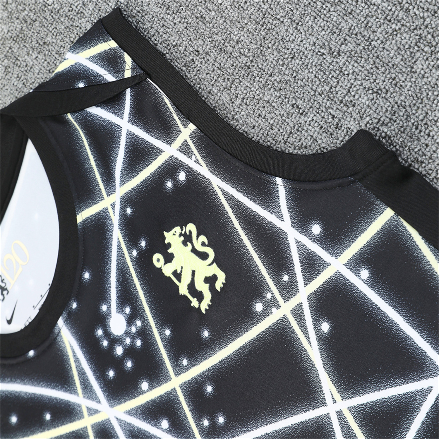 foot-C.H.E.L.S.E.A 25-26 Vest Training Set - Yellow Fluorescent Rays Black Vest & Black Shorts