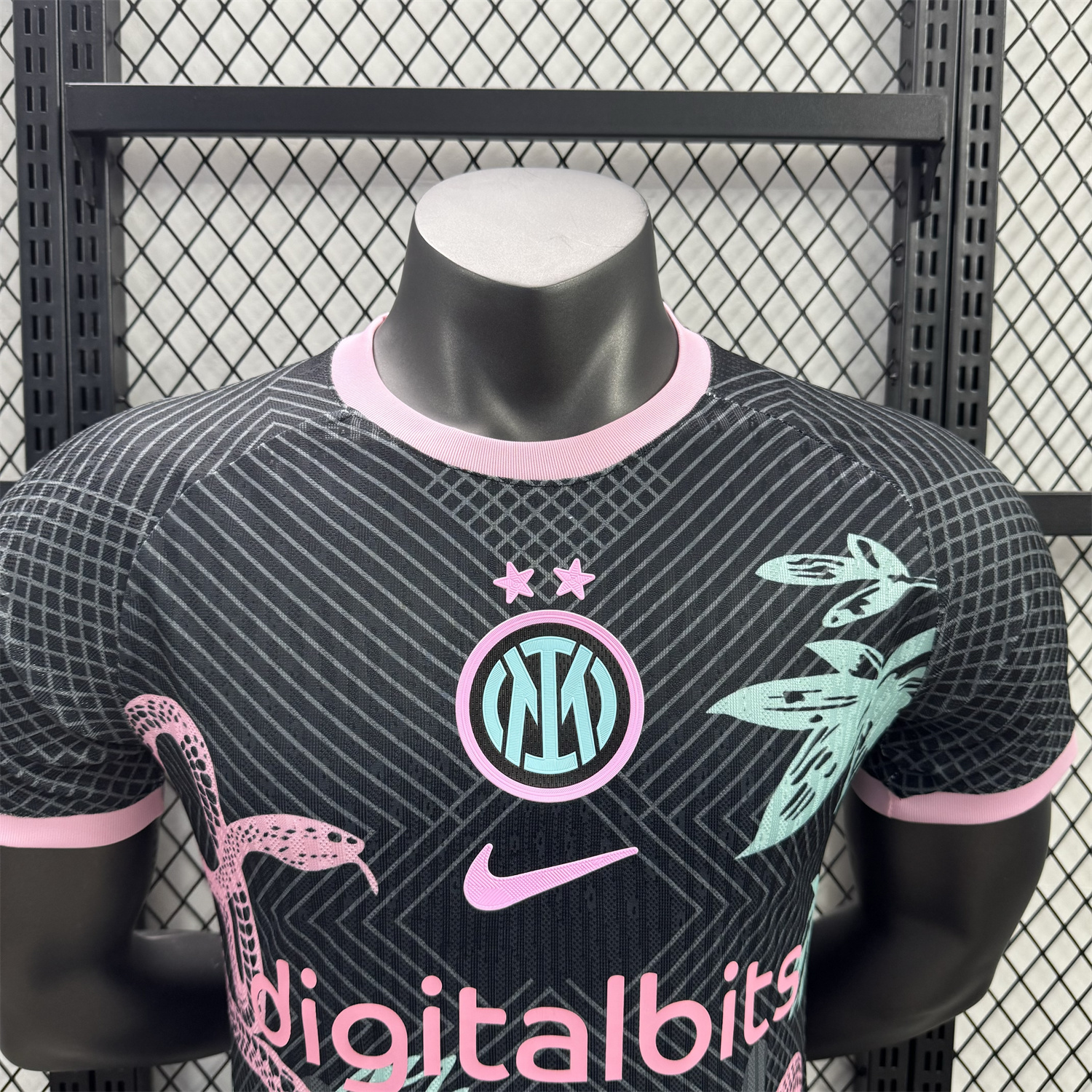 foot-Inter Milan 25-26 Pink Snake Special Black Jersey - Player Version