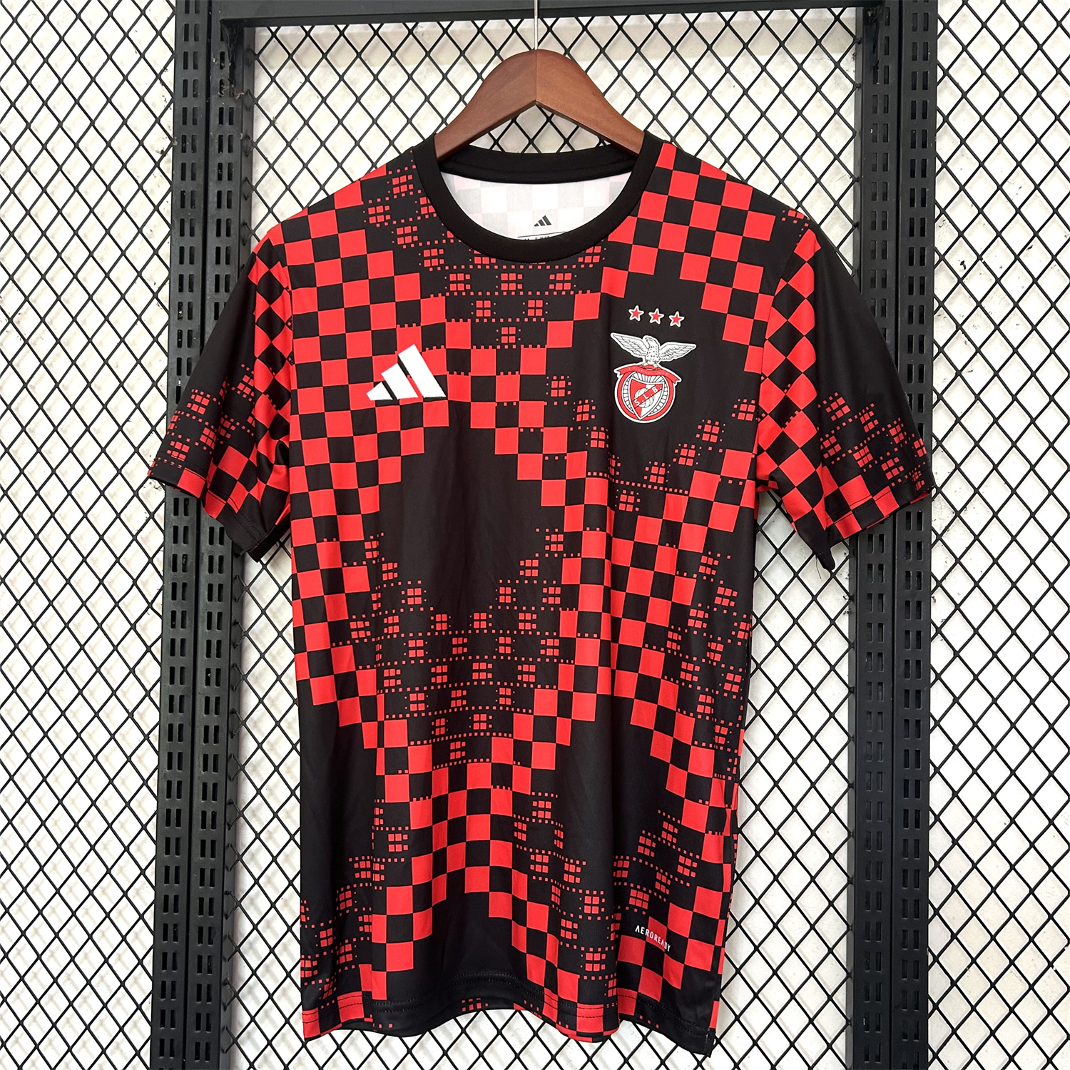 foot-Benfica 25-26 Black Red Pre-Match Training Jersey - Fans Version