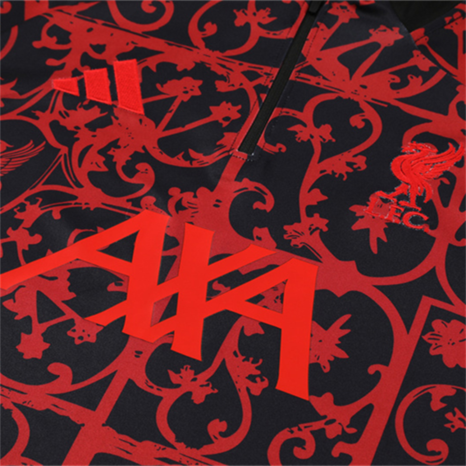 foot-Liver.pool 25-26 Long Sleeve Training Set - Red Camouflage Top & Blsck Pants