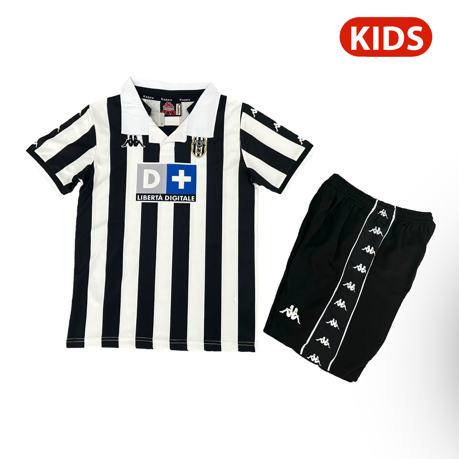 foot-Retro Juventus 1999-00 Home Kids Kit