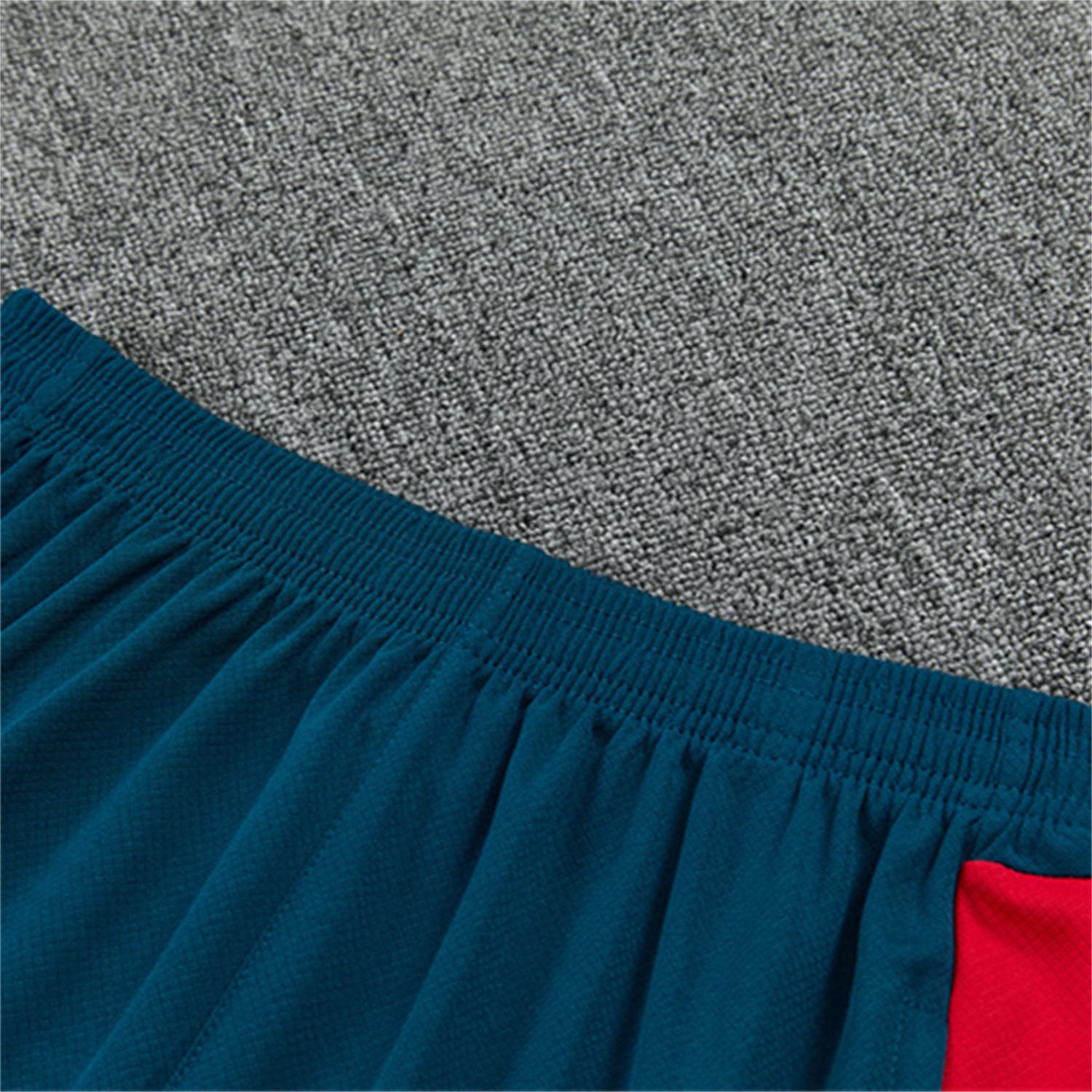 GlobeJersey-Portugal 2026 Short-Sleeve Training Set - Colors Top & Dark Teal Blue With A Red Stripe On The Side Pants