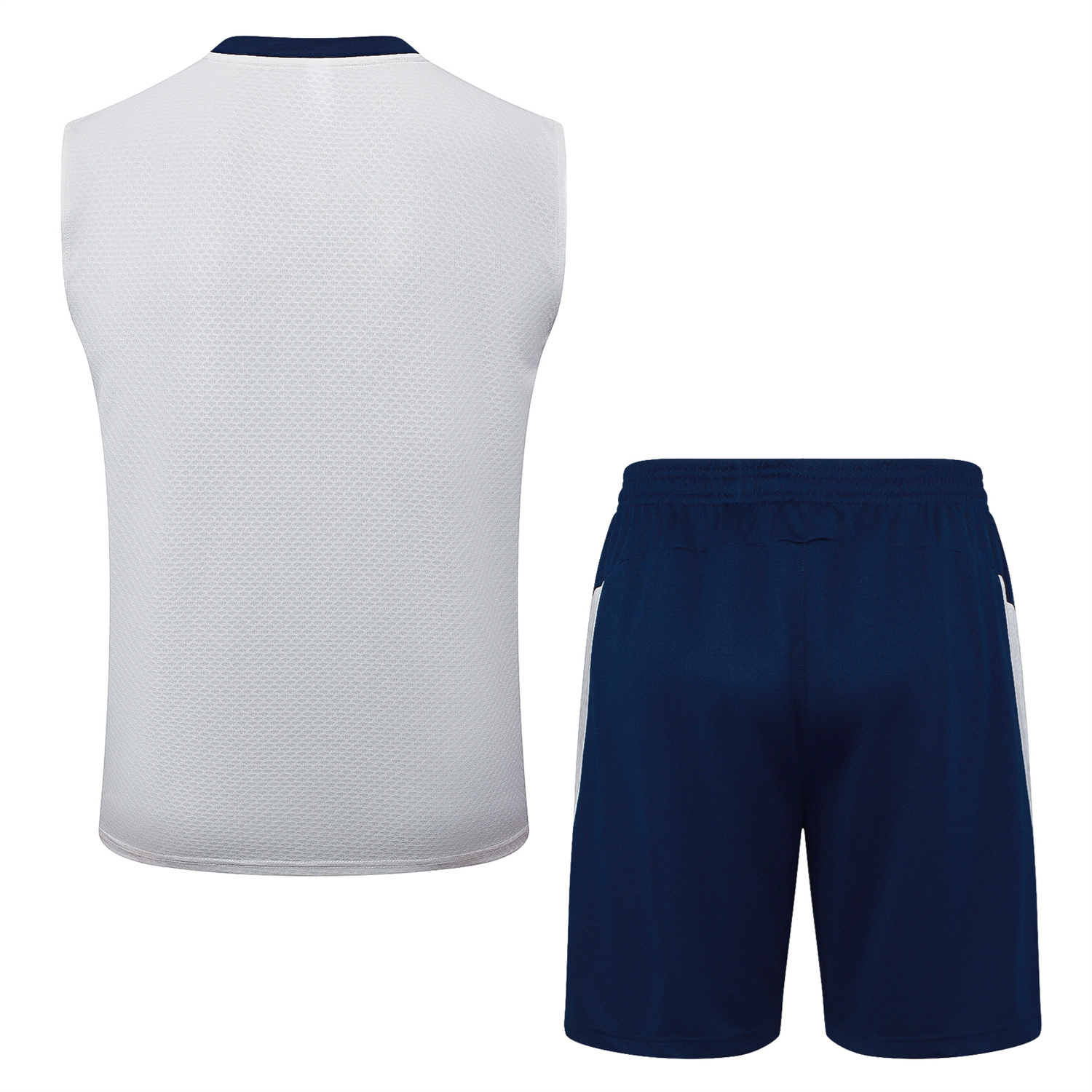 foot-Portugal 25-26 Vest Training Set - Off White Top and Deep Blue Shorts