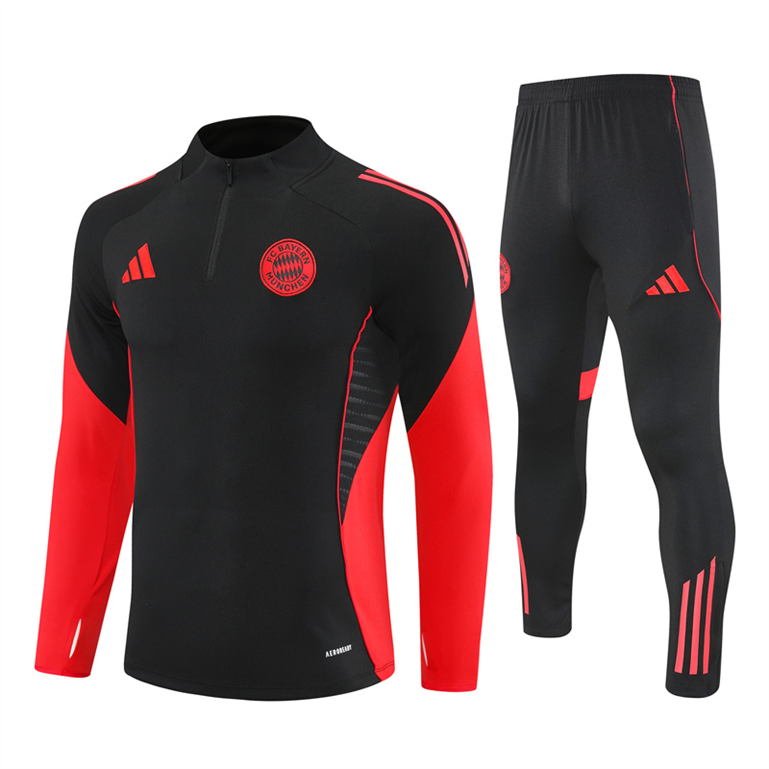 foot-Bayern Munich 25-26 Long Sleeves Training Set - Black Top & Black Pants