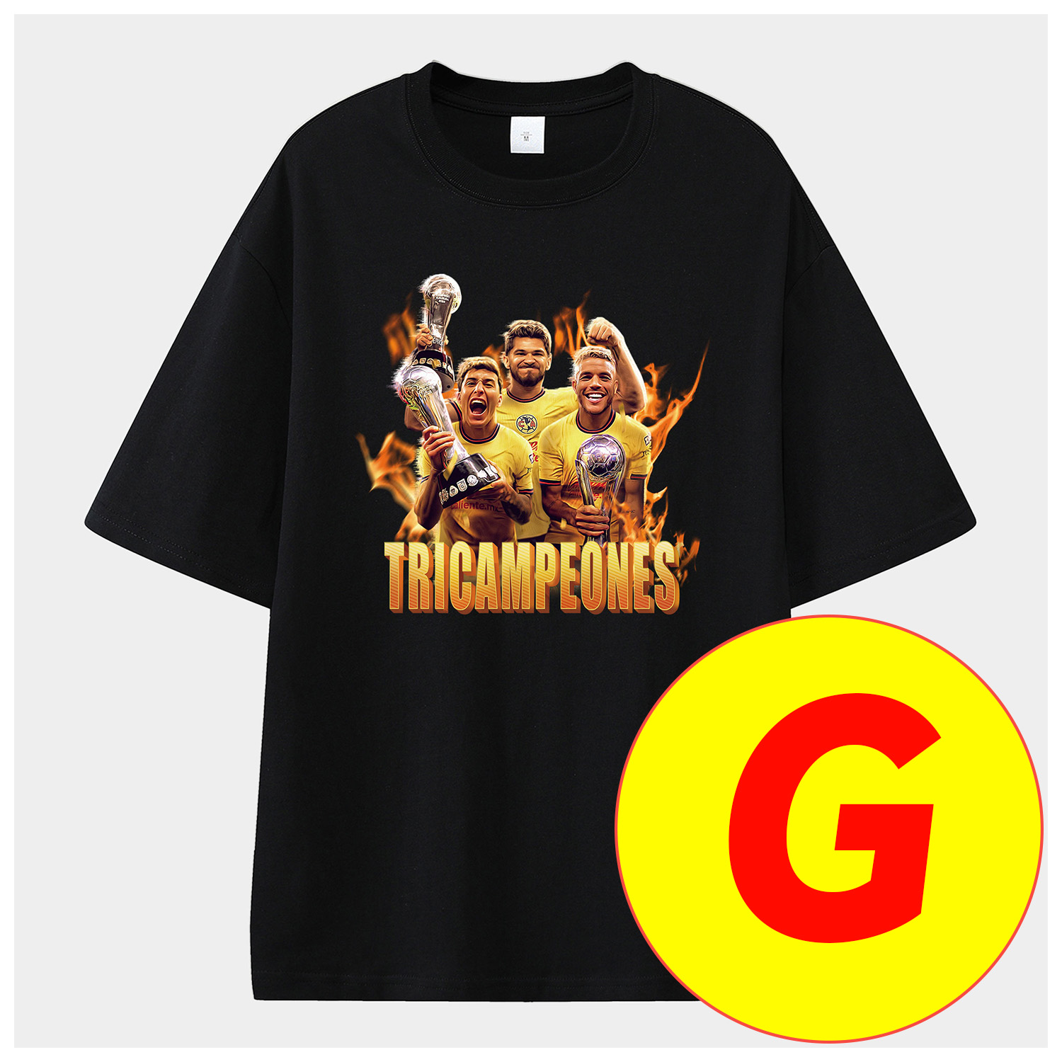 foot-Club América Triple Championship Unisex Pure Cotton T-shirt