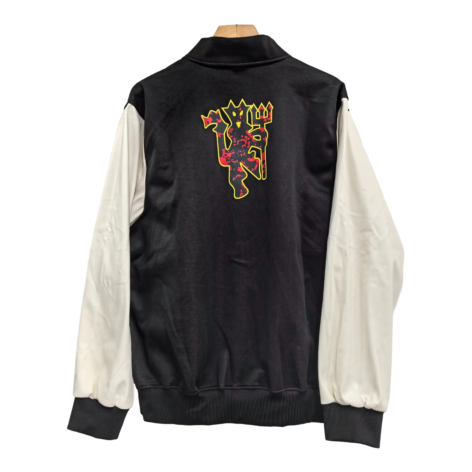 foot-Manchester United 25-26 Throwback Windbreaker Jacket - Black And White