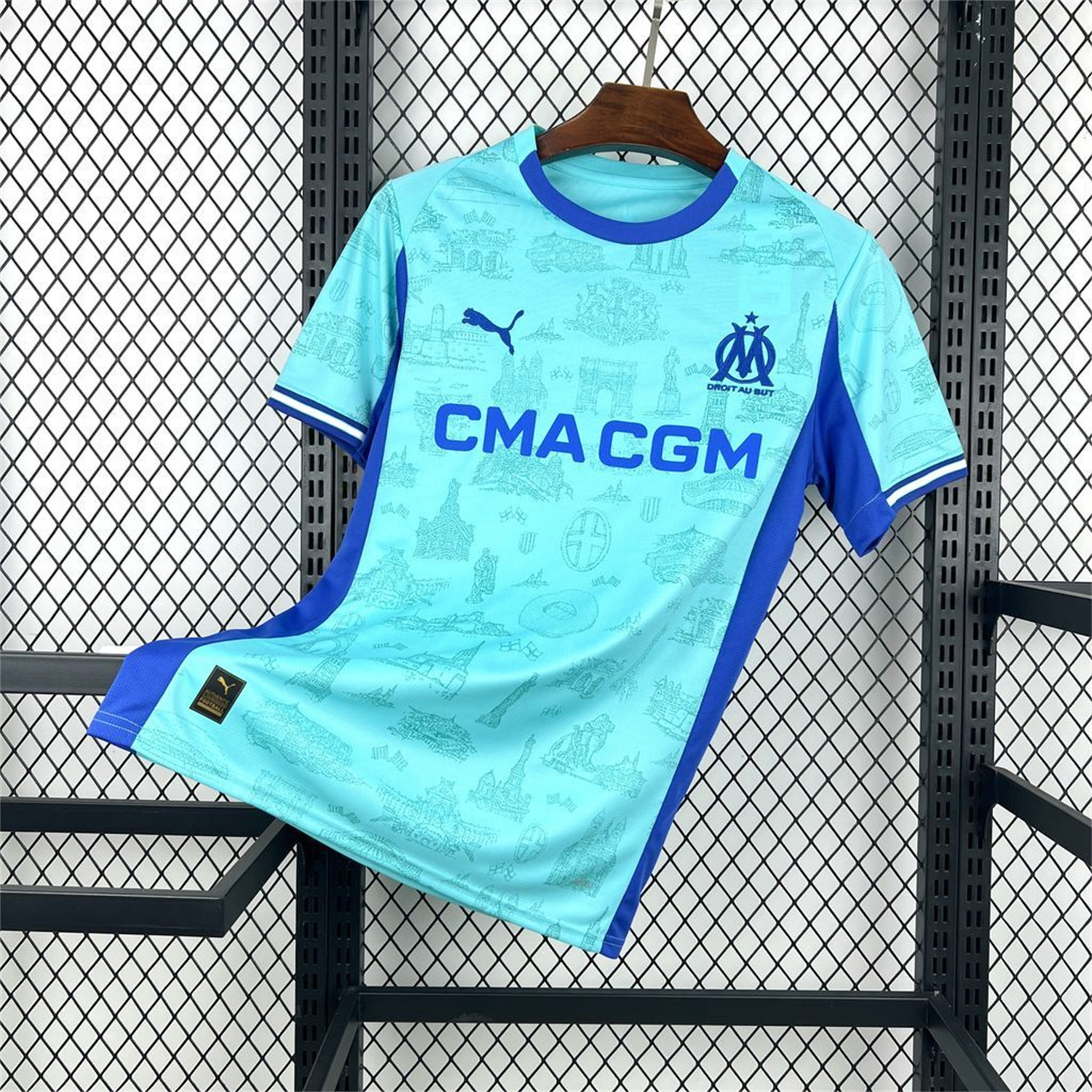 Higojerseys-Marseille 25-26 Blue Goalkeeper Jersey - Fans Version