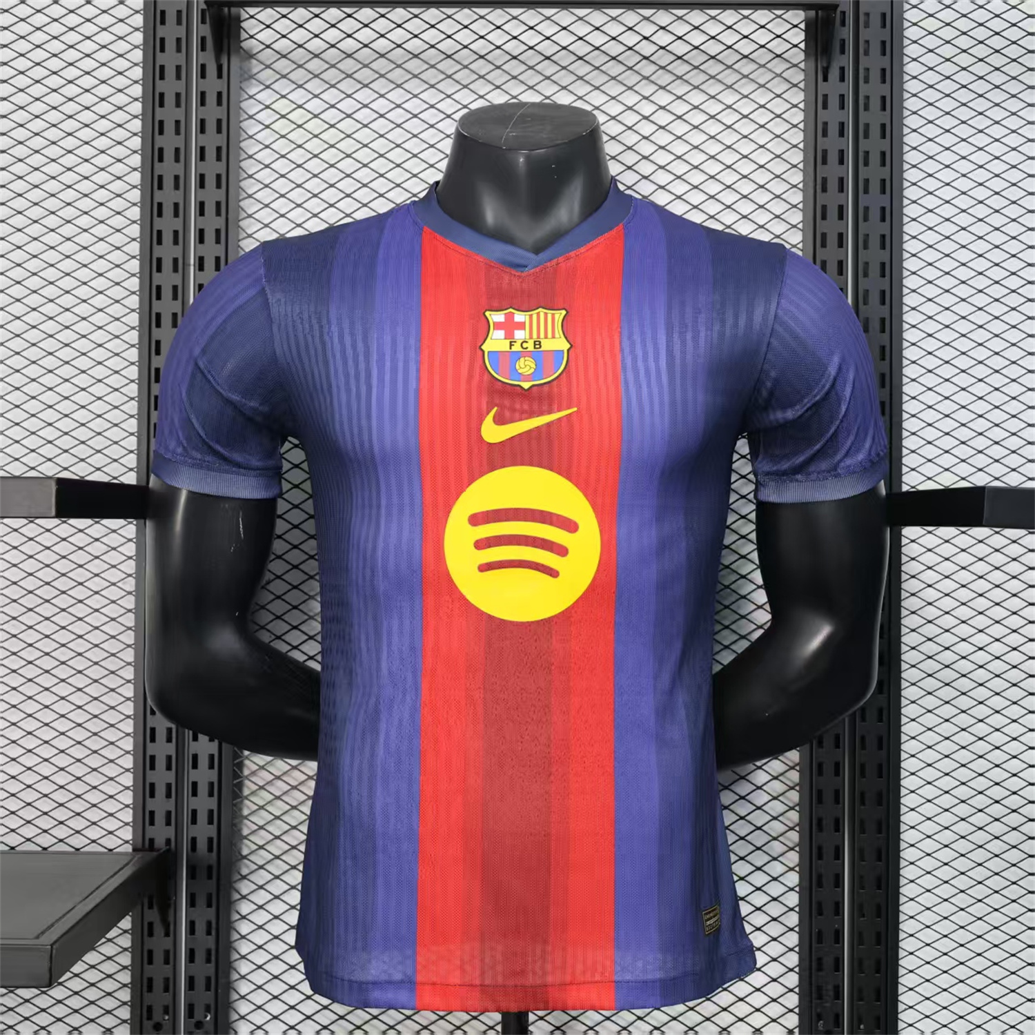 foot-Barcelona 25-26 Big LOGO Red & Blue Stripe Special Edition Jersey - Player Version