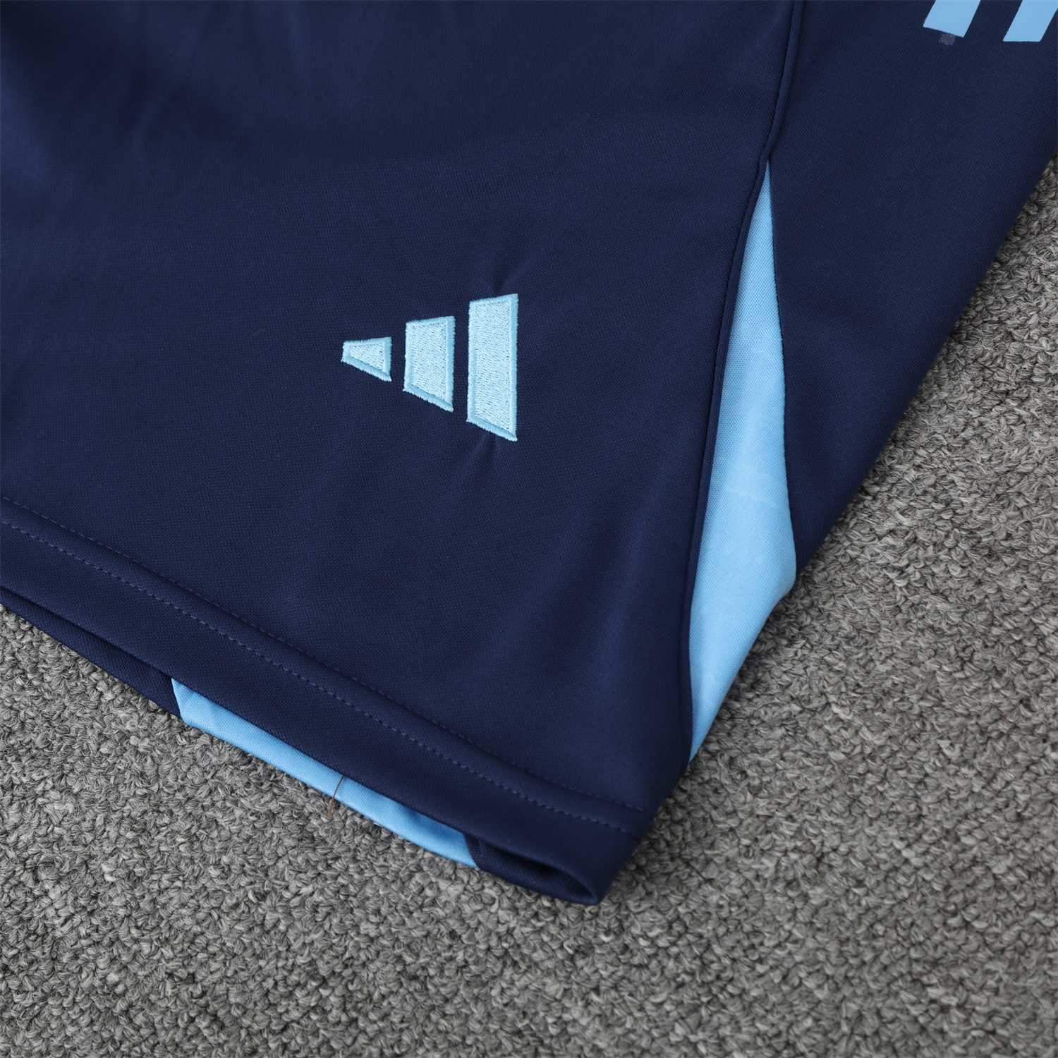 foot-Real Madrid 25-26 Vest Training Set - Blue Water Pattern Top & Deep Blue Shorts